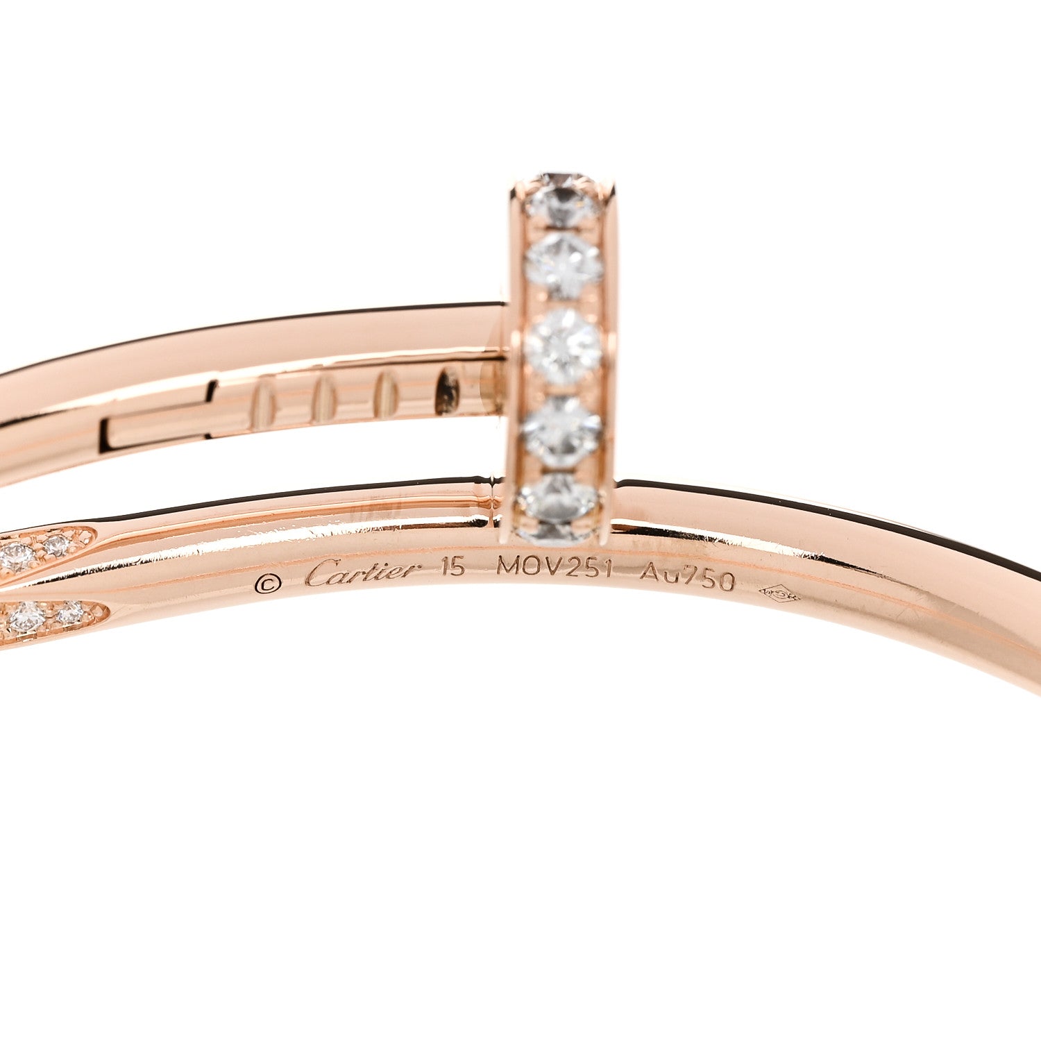 18K Pink Gold Diamond Juste Un Clou Bracelet 15 — view 4