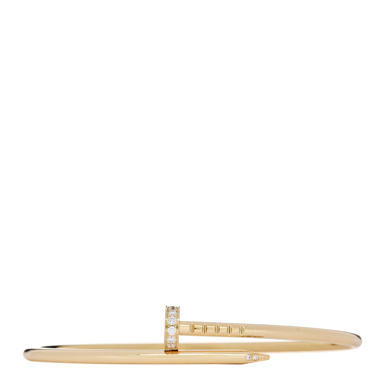 18K Yellow Gold Diamond Small Juste Un Clou Bracelet 16