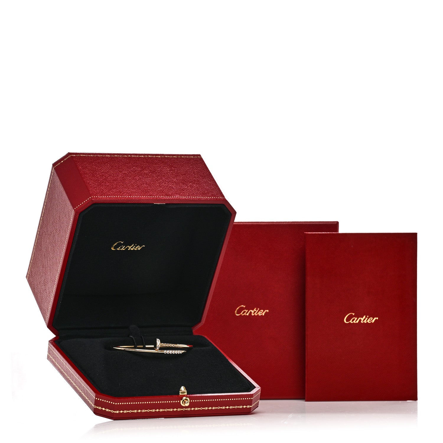 18K Yellow Gold Diamond Small Juste Un Clou Reverse Set Bracelet — view 5