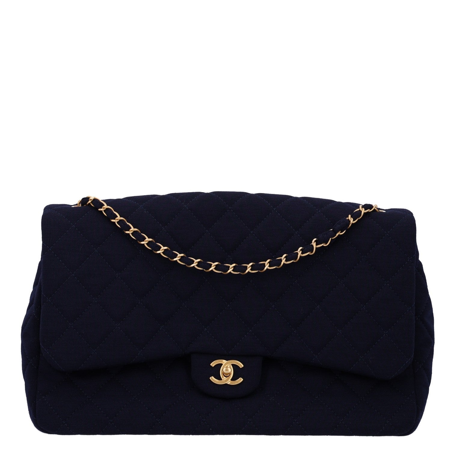 Jersey Quilted XL Jumbo Flap Navy