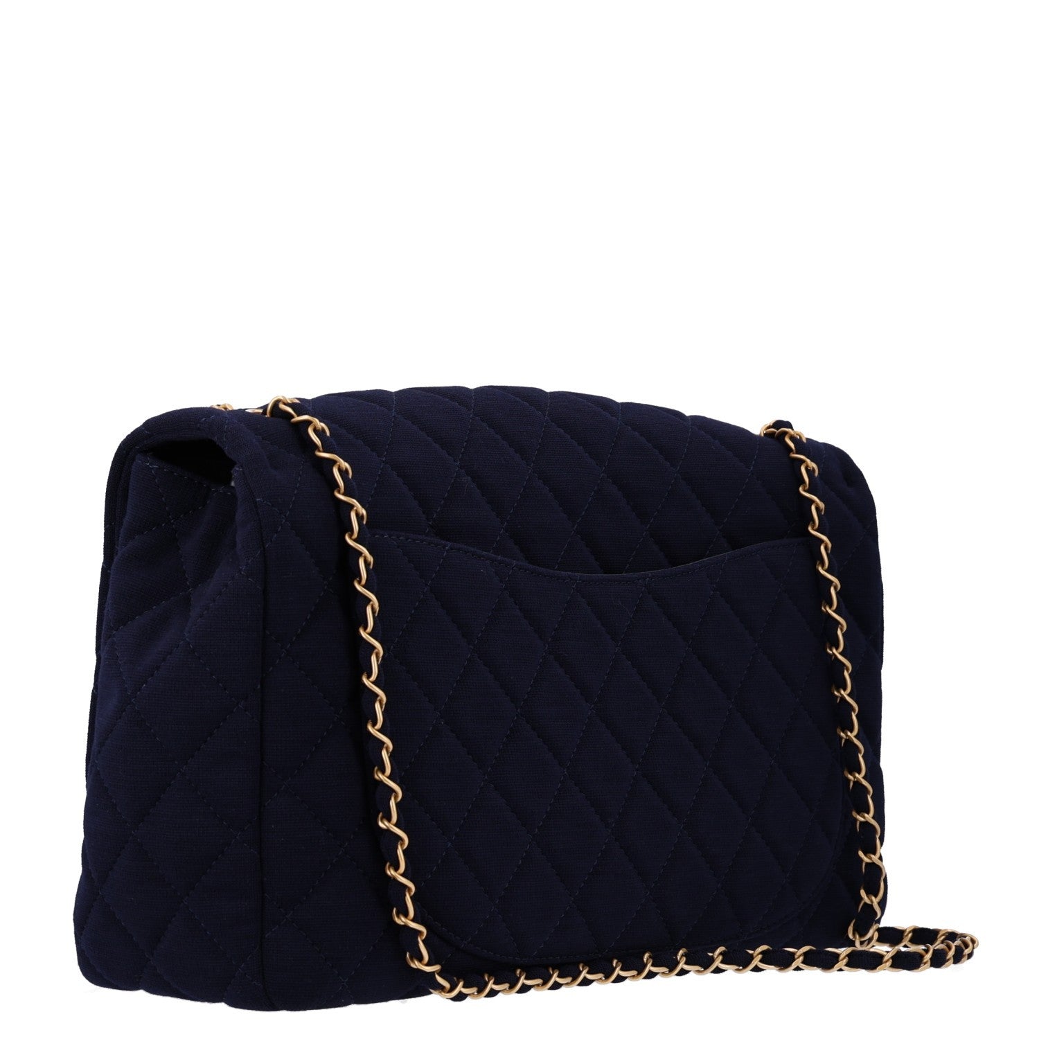 Jersey Quilted XL Jumbo Flap Navy — view 3
