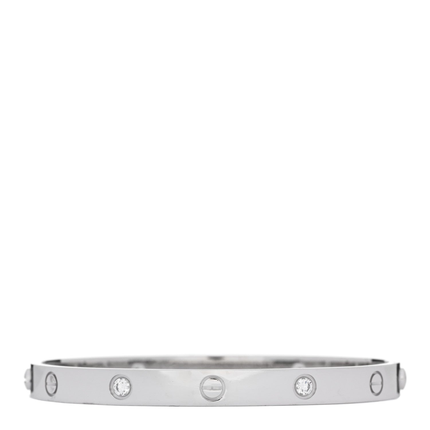 18K White Gold 4 Diamond Love Bracelet 19 — view 2