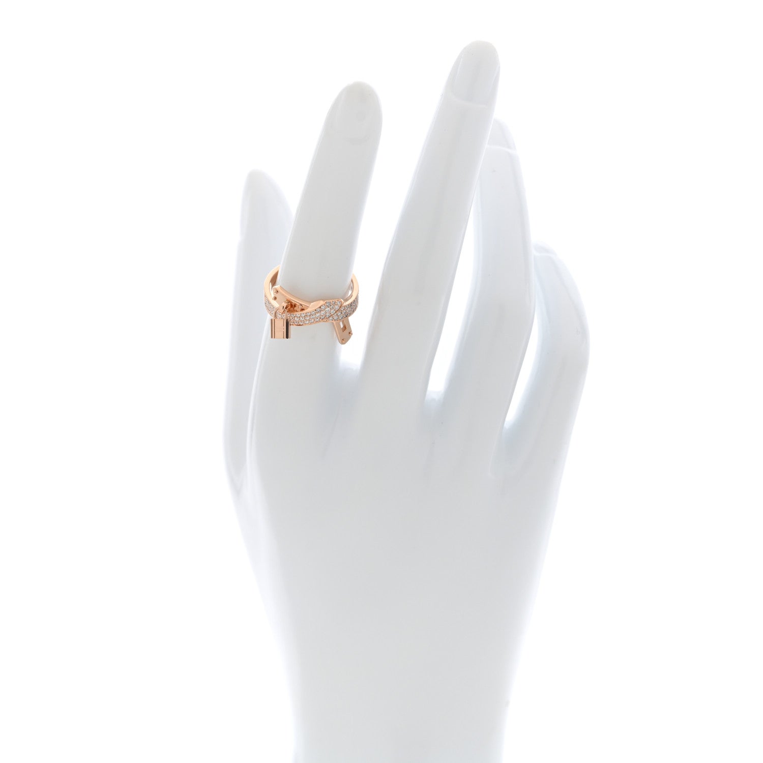18K Rose Gold Diamond Kelly Gavroche Ring 52 6 — view 2