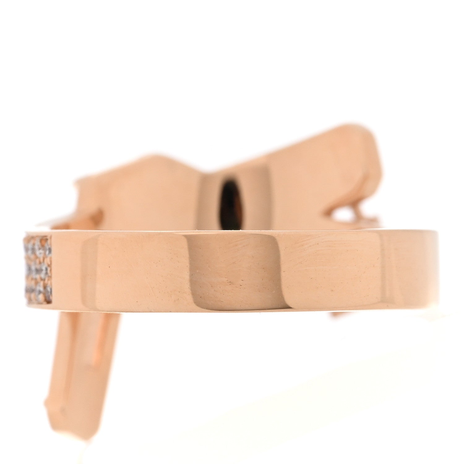 18K Rose Gold Diamond Kelly Gavroche Ring 52 6 — view 3