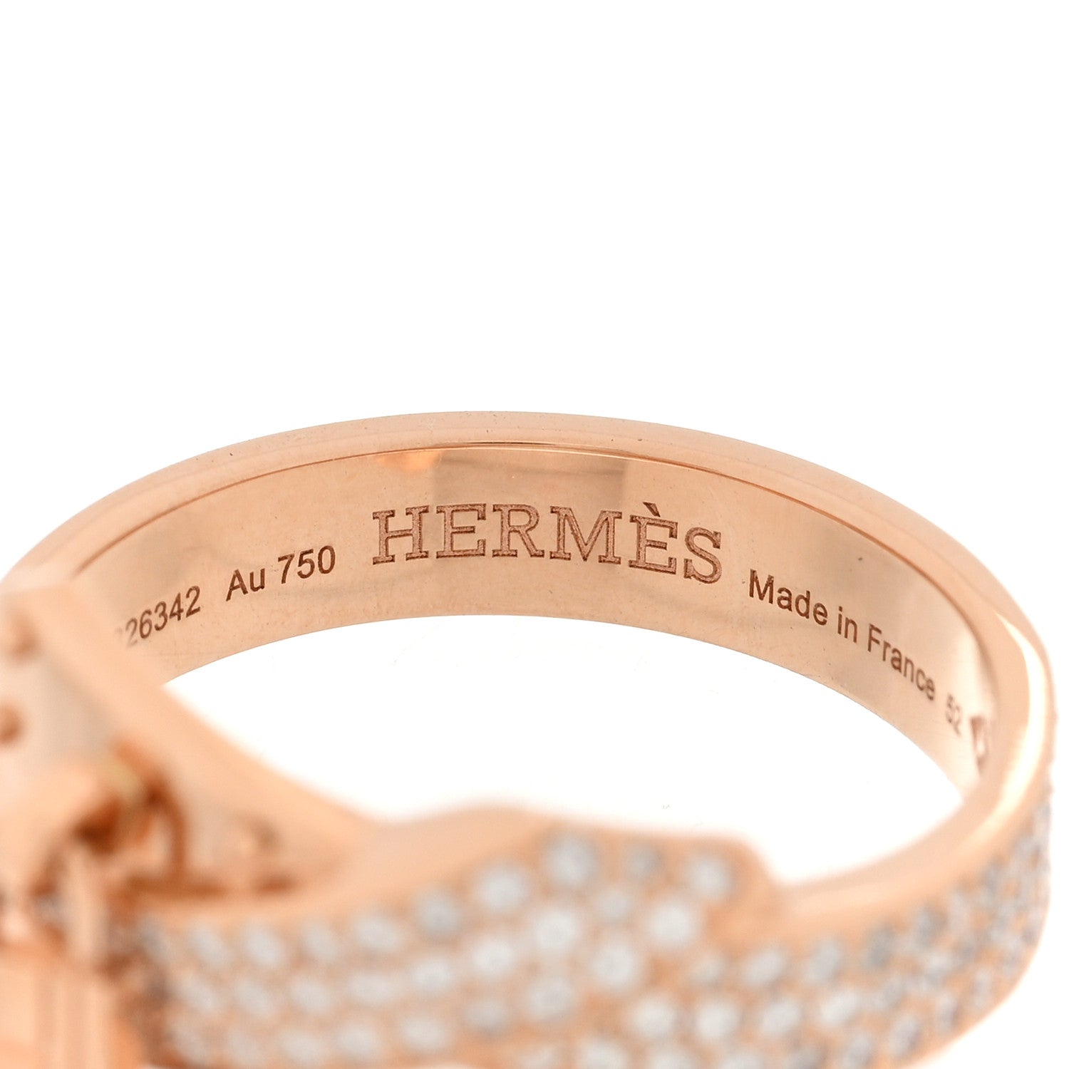 18K Rose Gold Diamond Kelly Gavroche Ring 52 6 — view 4