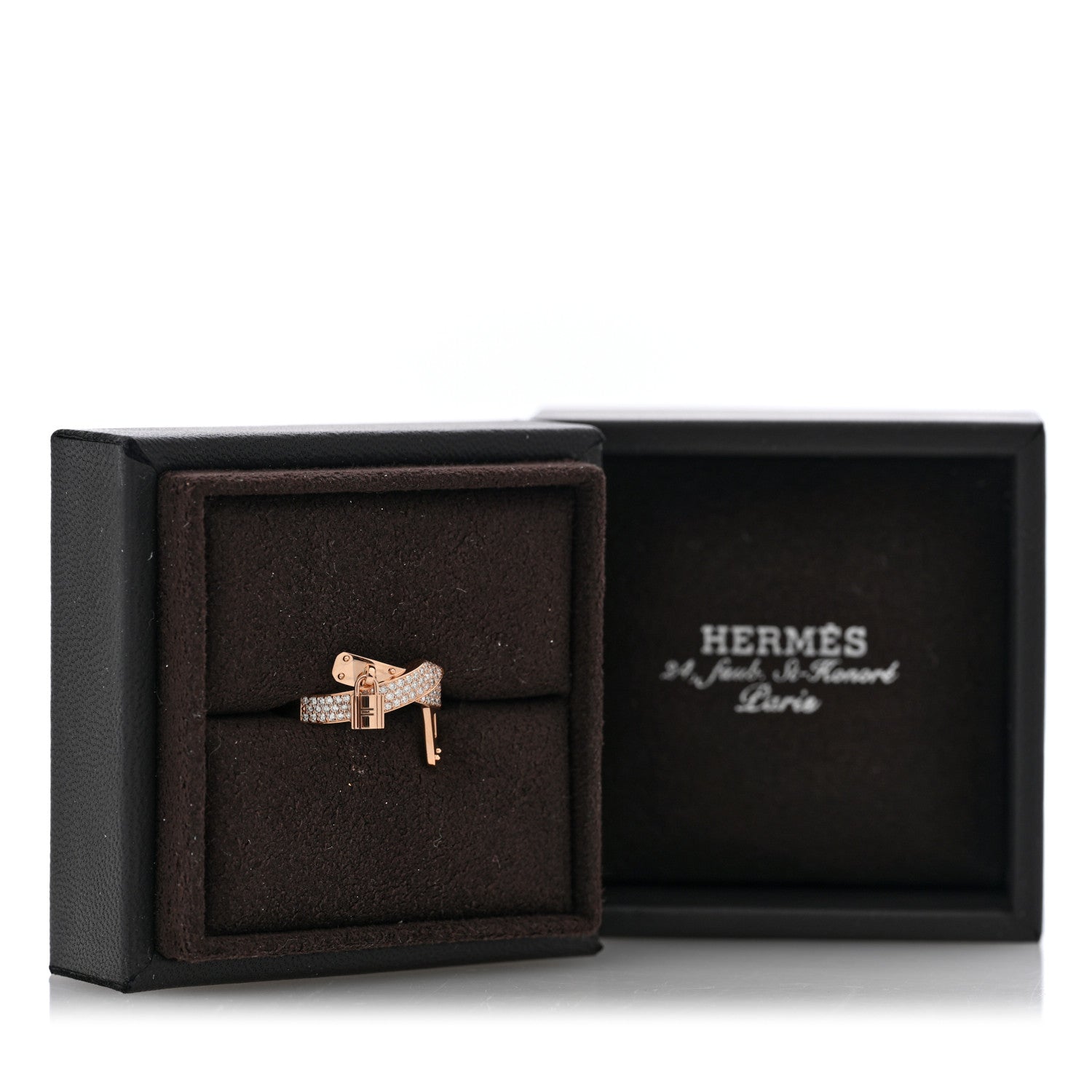 18K Rose Gold Diamond Kelly Gavroche Ring 52 6 — view 5