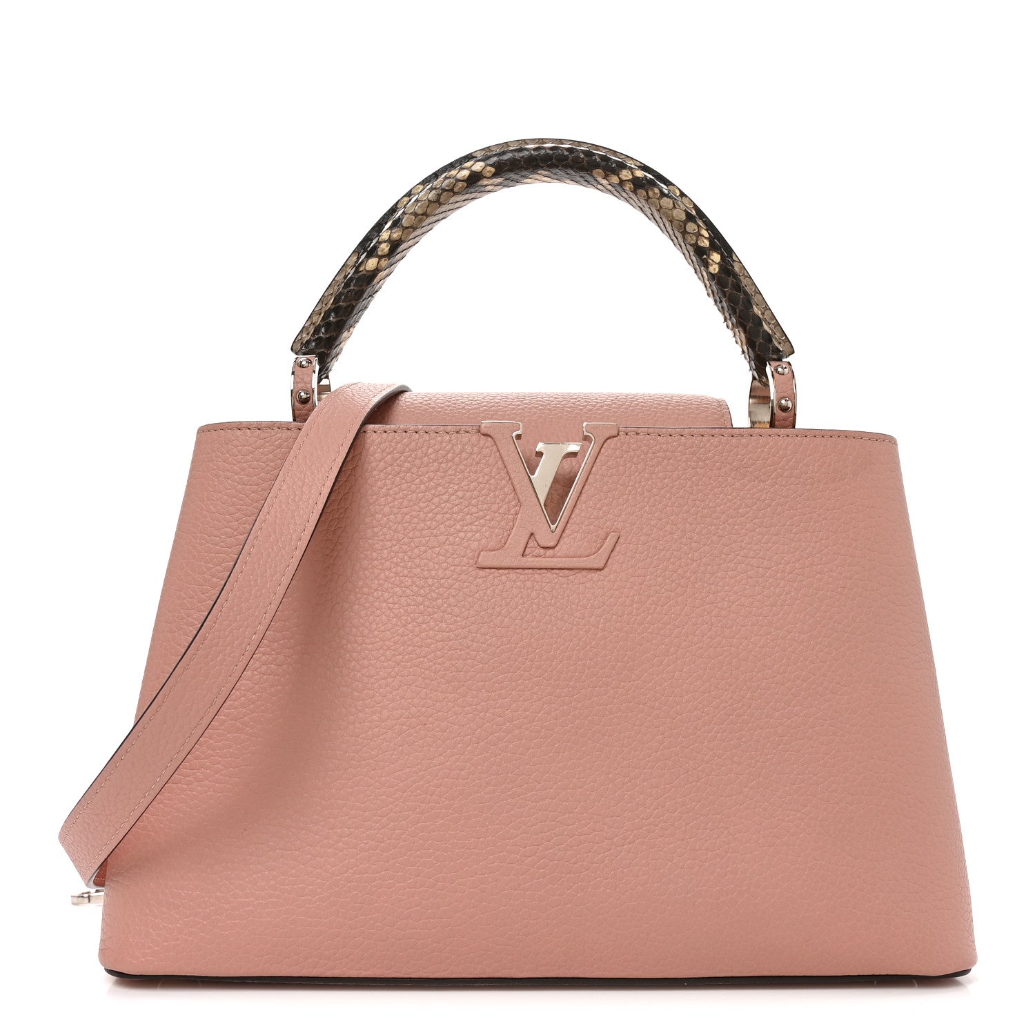 Taurillon Snakeskin Capucines PM Magnolia