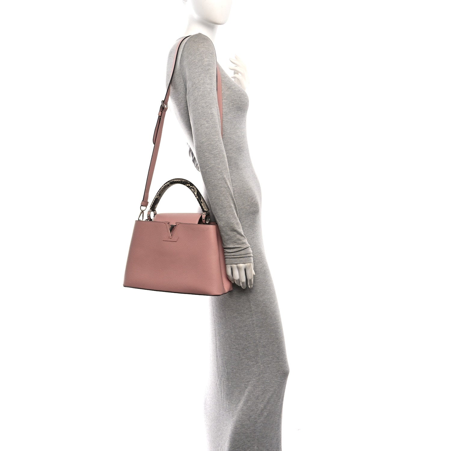 Taurillon Snakeskin Capucines PM Magnolia — view 2
