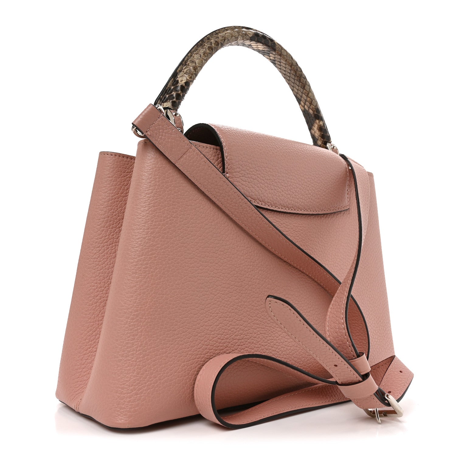 Taurillon Snakeskin Capucines PM Magnolia — view 3