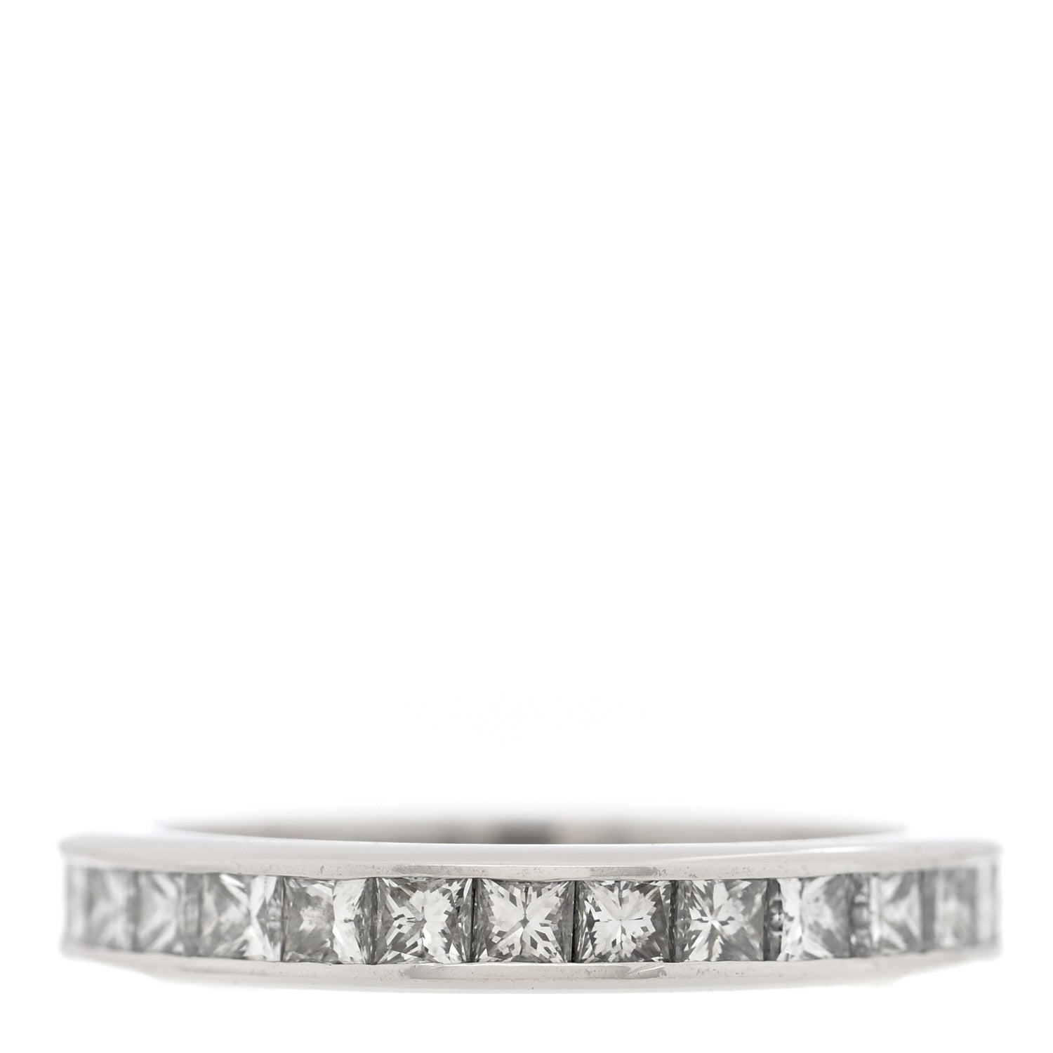 Platinum Diamond Channel Set Princess Wedding Band Ring 46 3.75