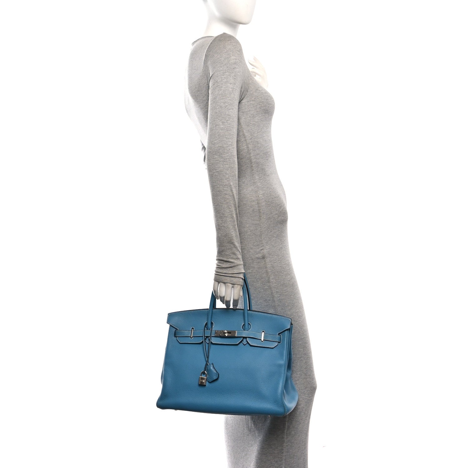 Taurillon Clemence BIRKIN 35 Blue Jean — view 2