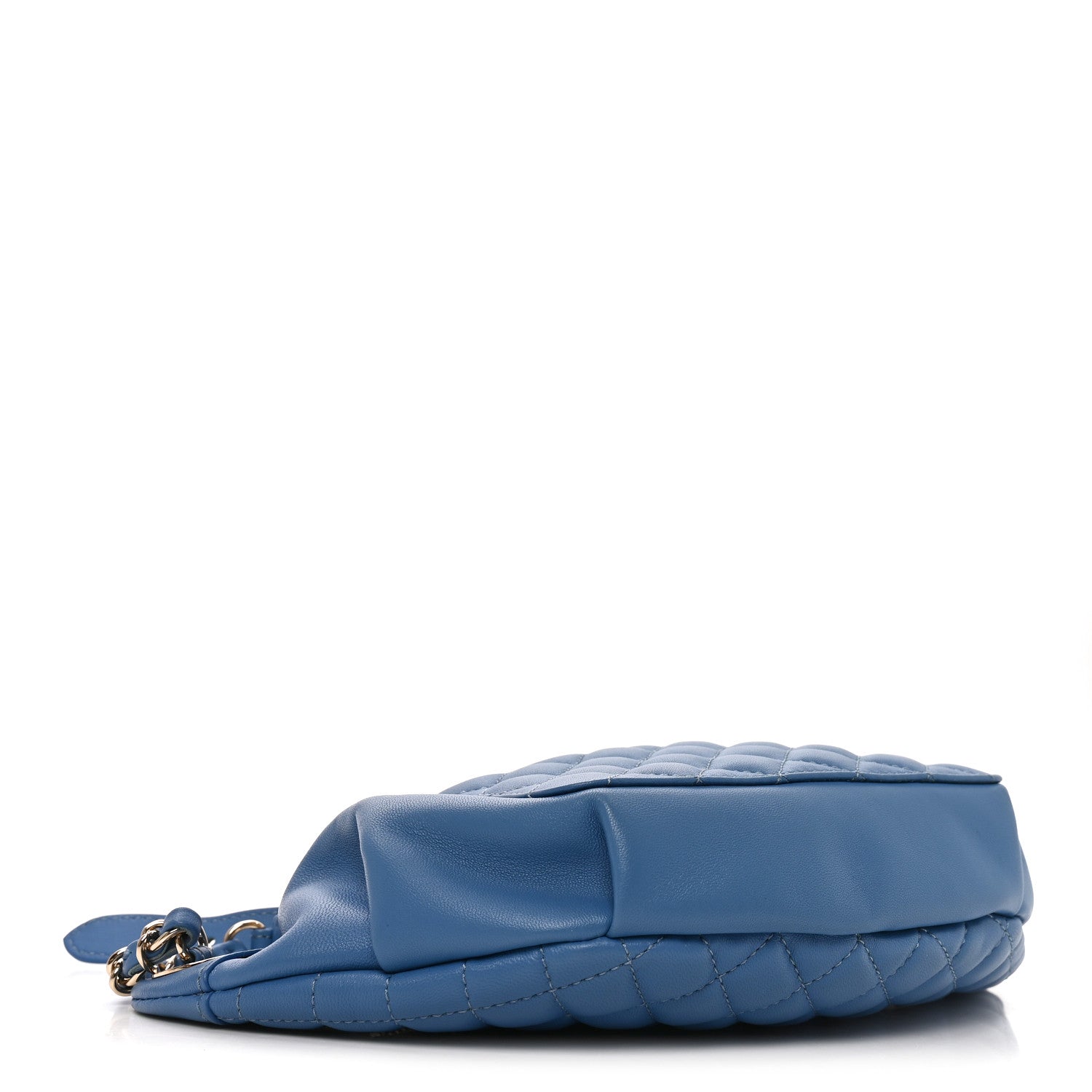 Lambskin Quilted Bi Waist Bag Pack Blue — view 4