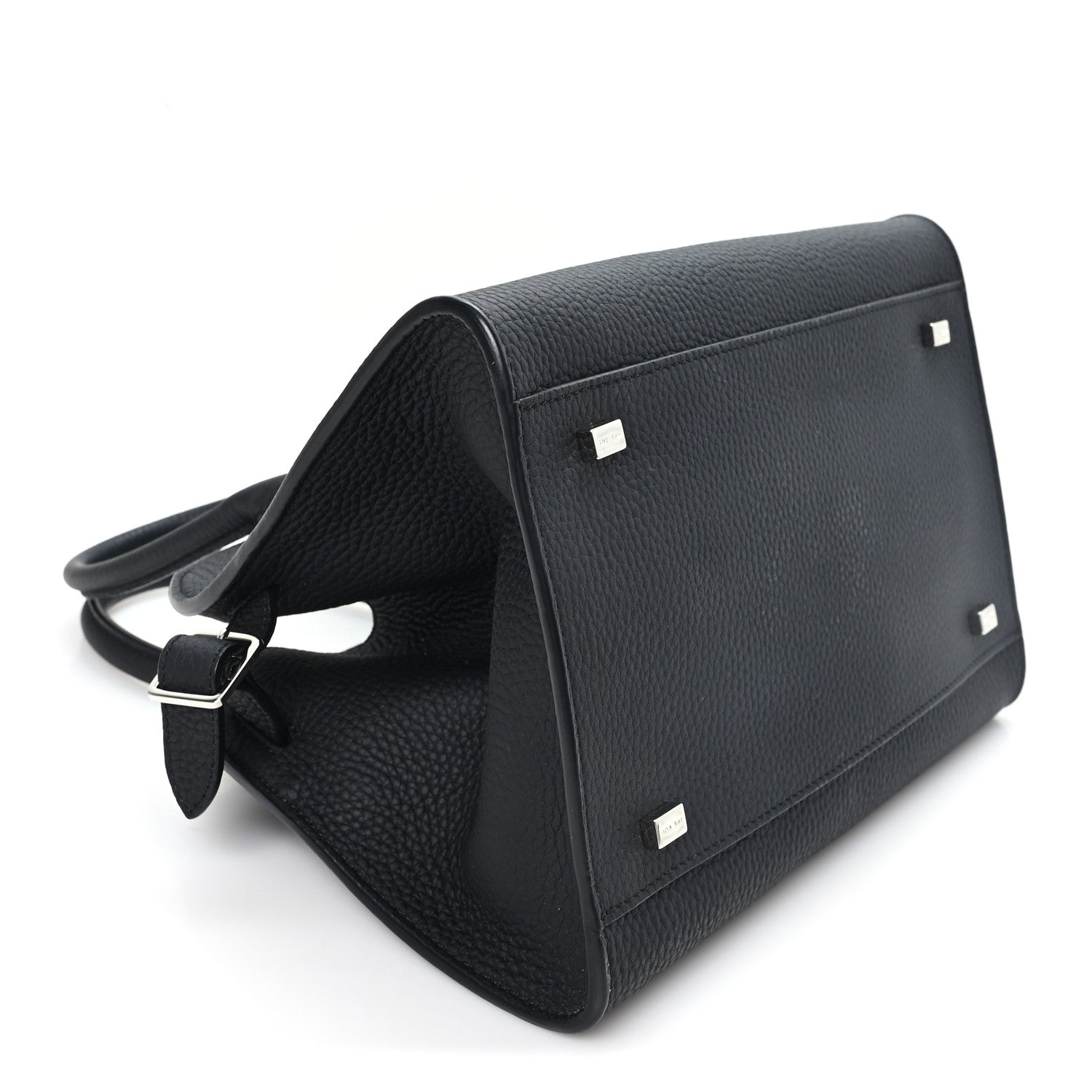 Grained Calfskin Soft Margaux 10 Bag Black — view 4