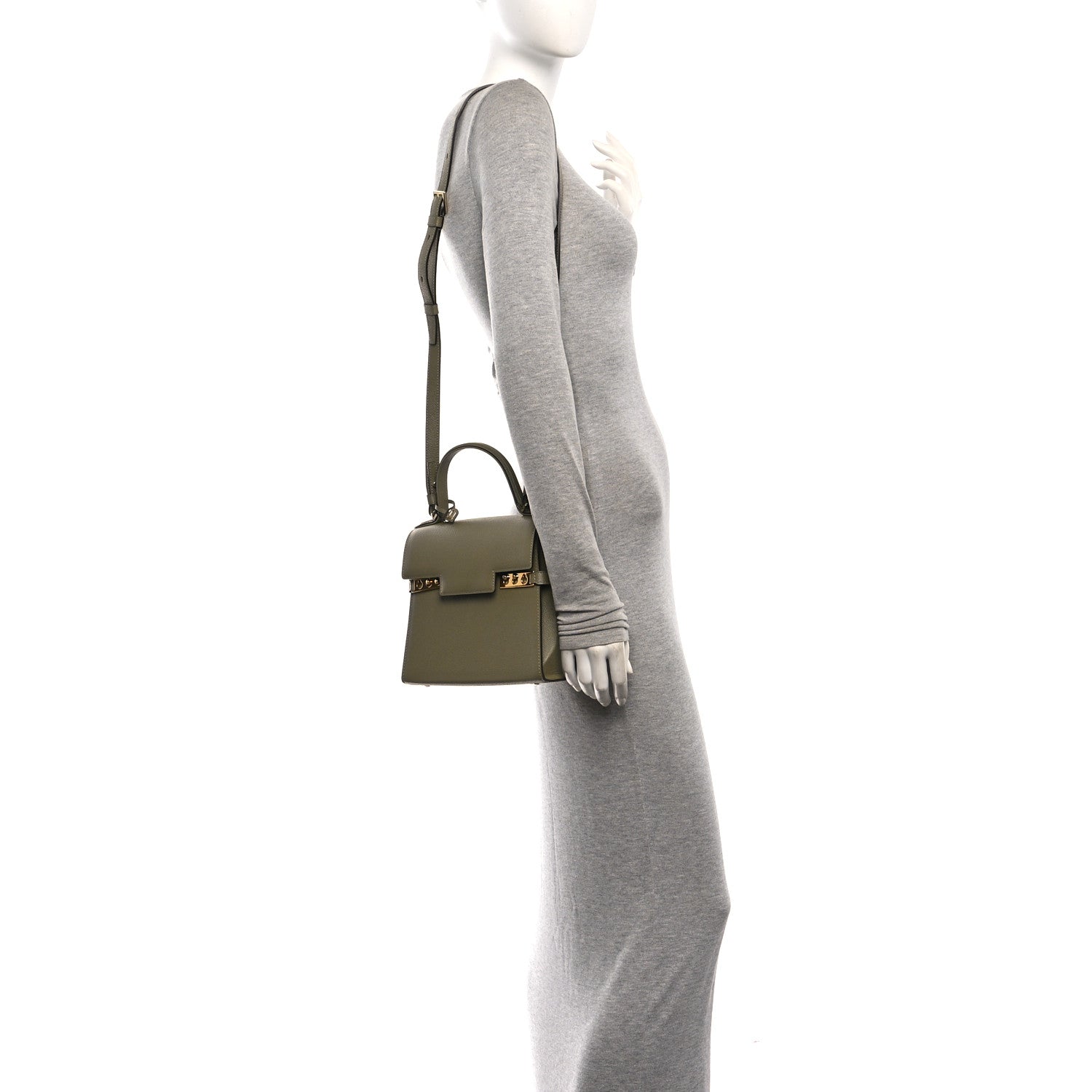 Alpina Calfskin PM Tempete Satchel Argile — view 2