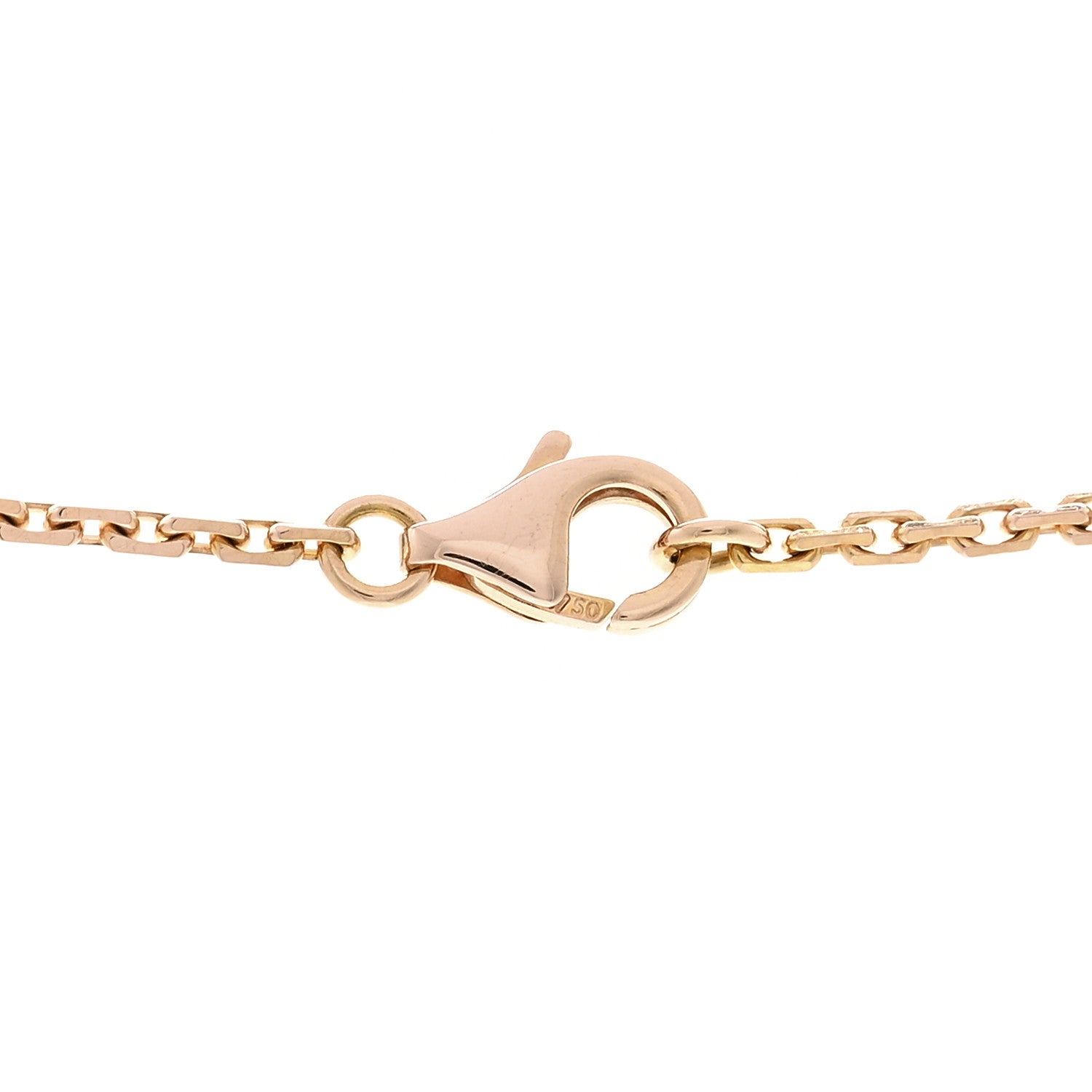 18K Pink Gold 3 Diamonds LOVE Pendant Necklace — view 5