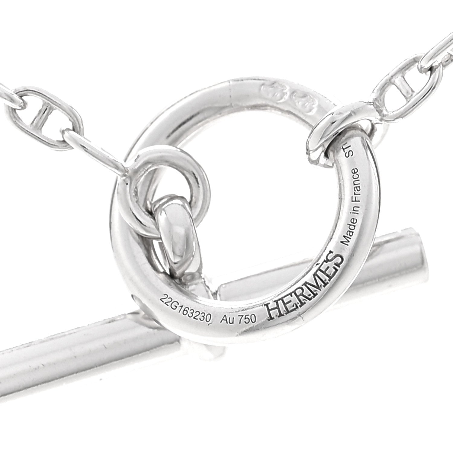 18K White Gold Diamond New Farandole Pendant Necklace ST — view 5
