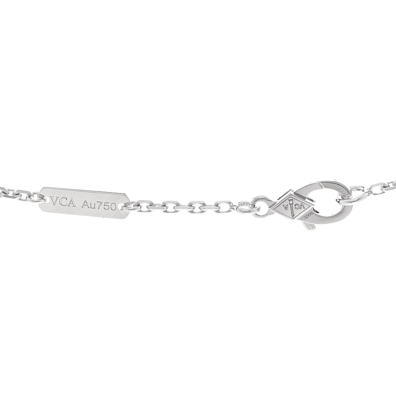 18K White Gold Diamond Small Frivole Pendant Necklace — view 4