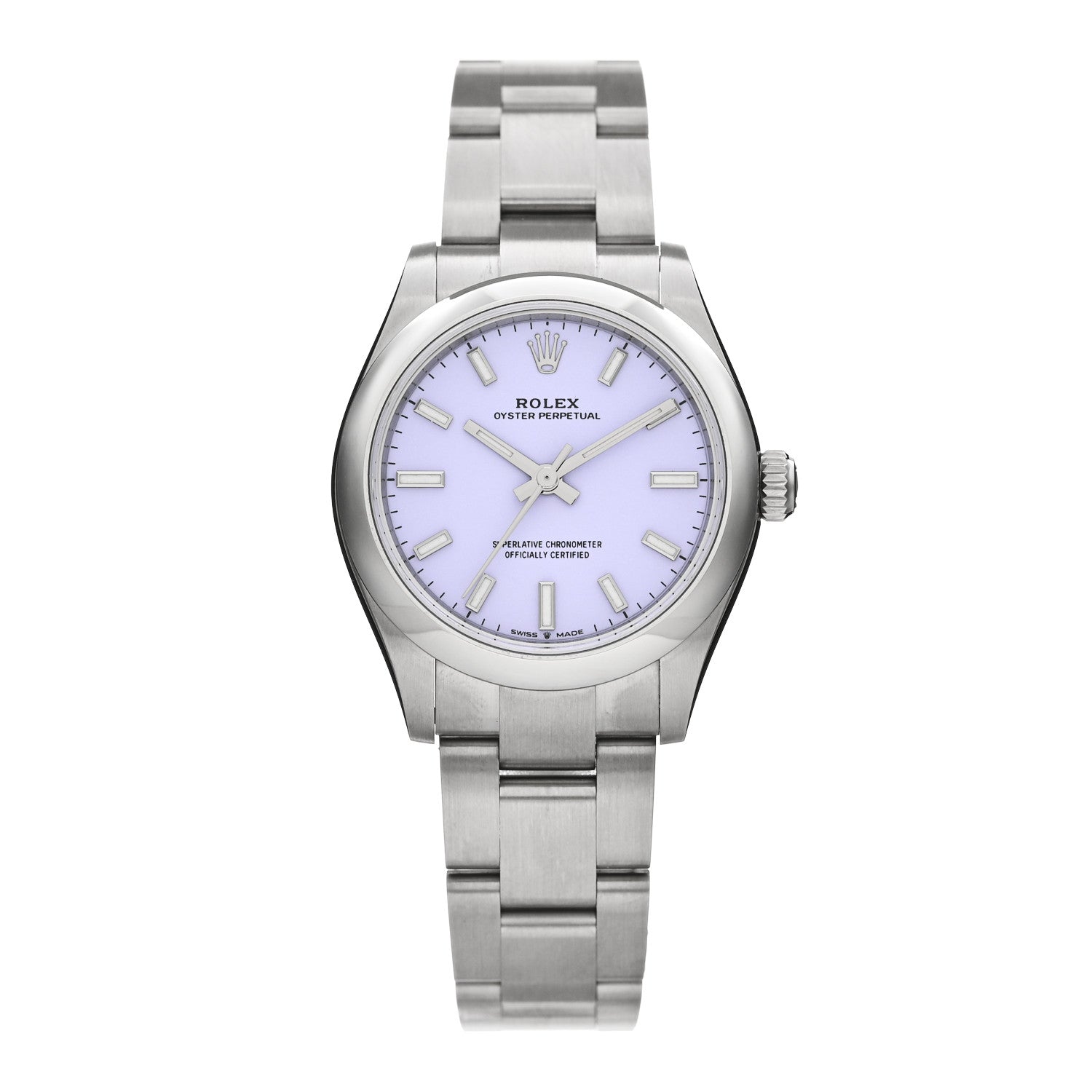 Stainless Steel 31mm Oyster Perpetual Watch Lavender 277200