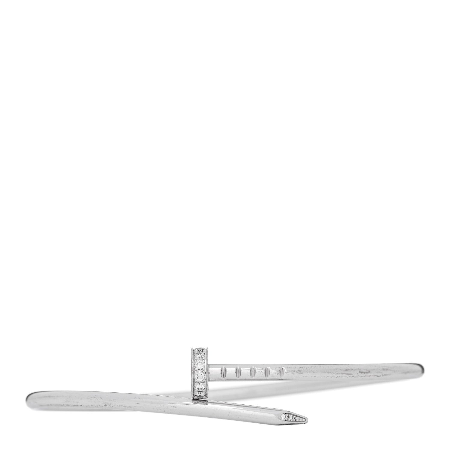 18K White Gold Diamond Small Juste Un Clou Bracelet 16