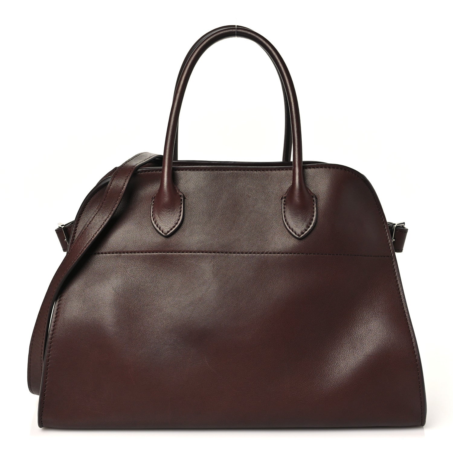 Polished Saddle Calfskin Soft Margaux 12 Dark Brown