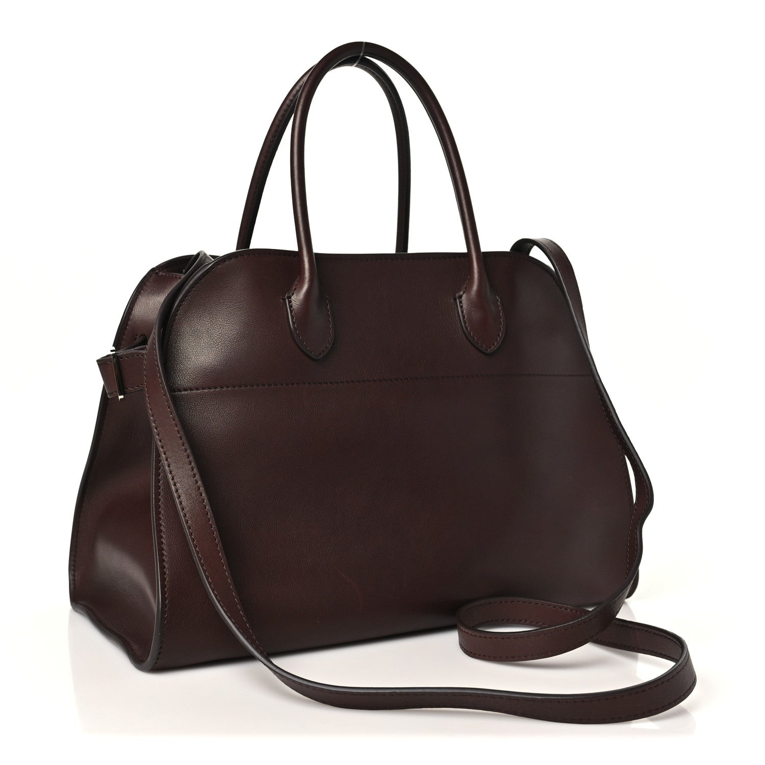 Polished Saddle Calfskin Soft Margaux 12 Dark Brown — view 3