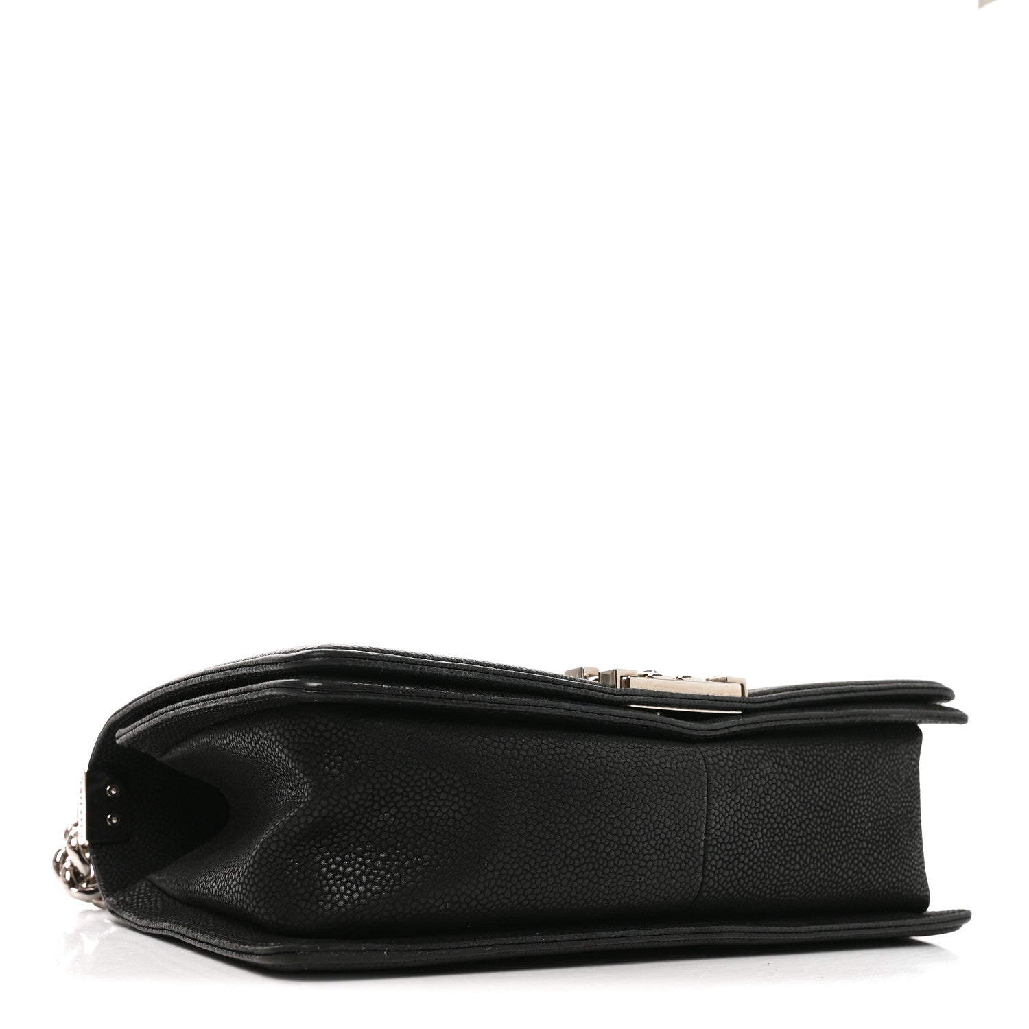 Iridescent Caviar Quilted Medium Boy Flap Black — view 4