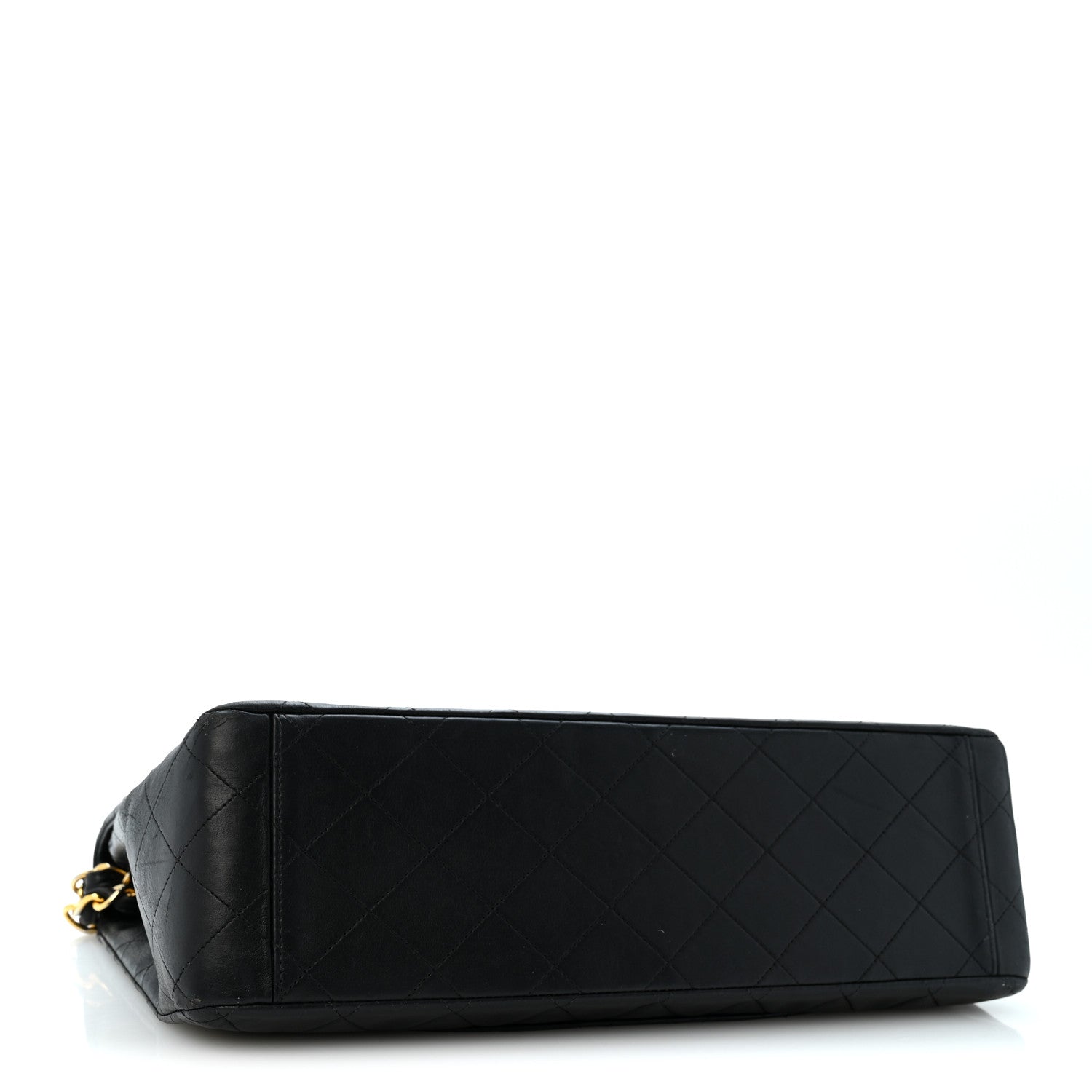 Lambskin Quilted XL Jumbo Single Flap Black — view 4