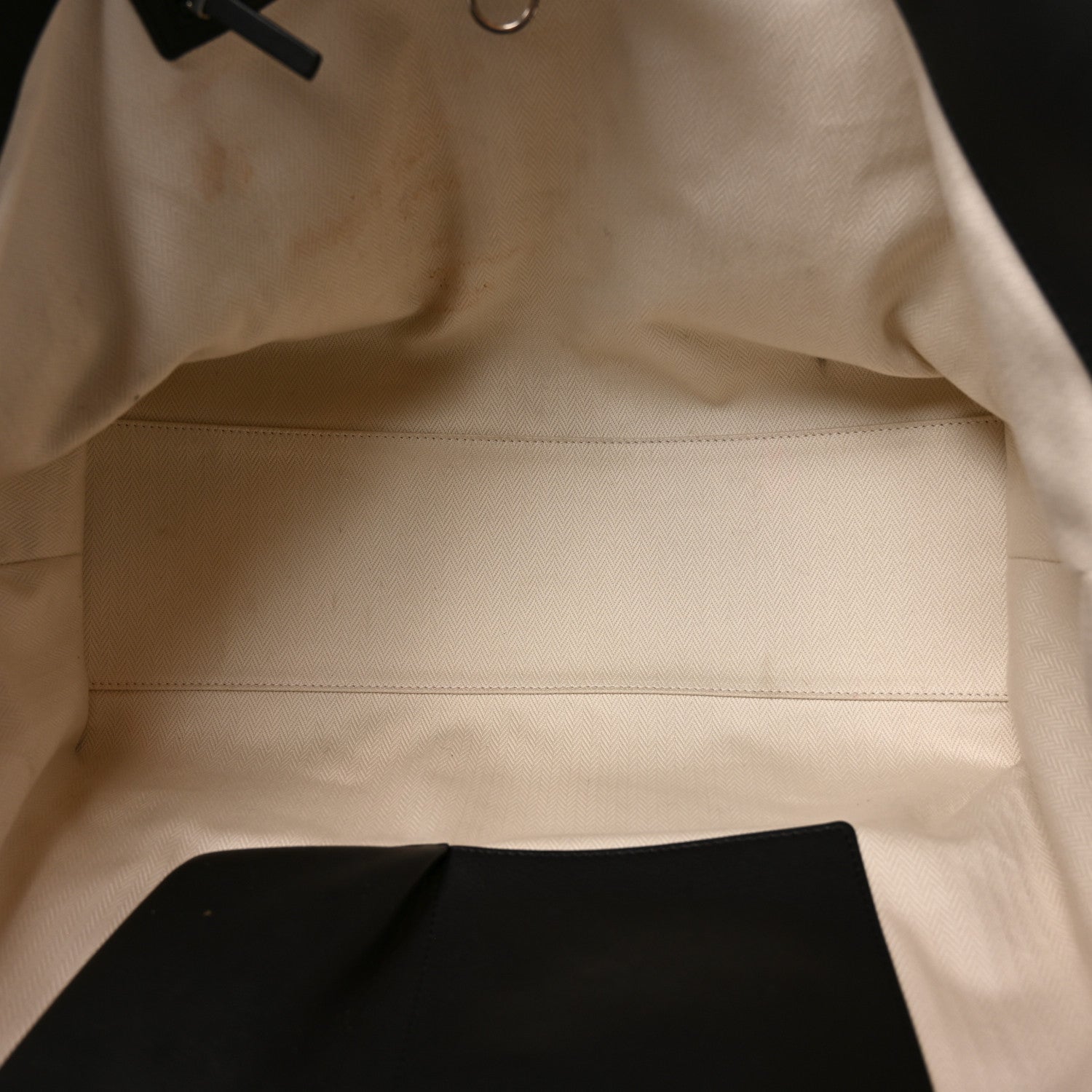 Polished Saddle Calfskin Marlo 17 Tote Bag Black — view 5