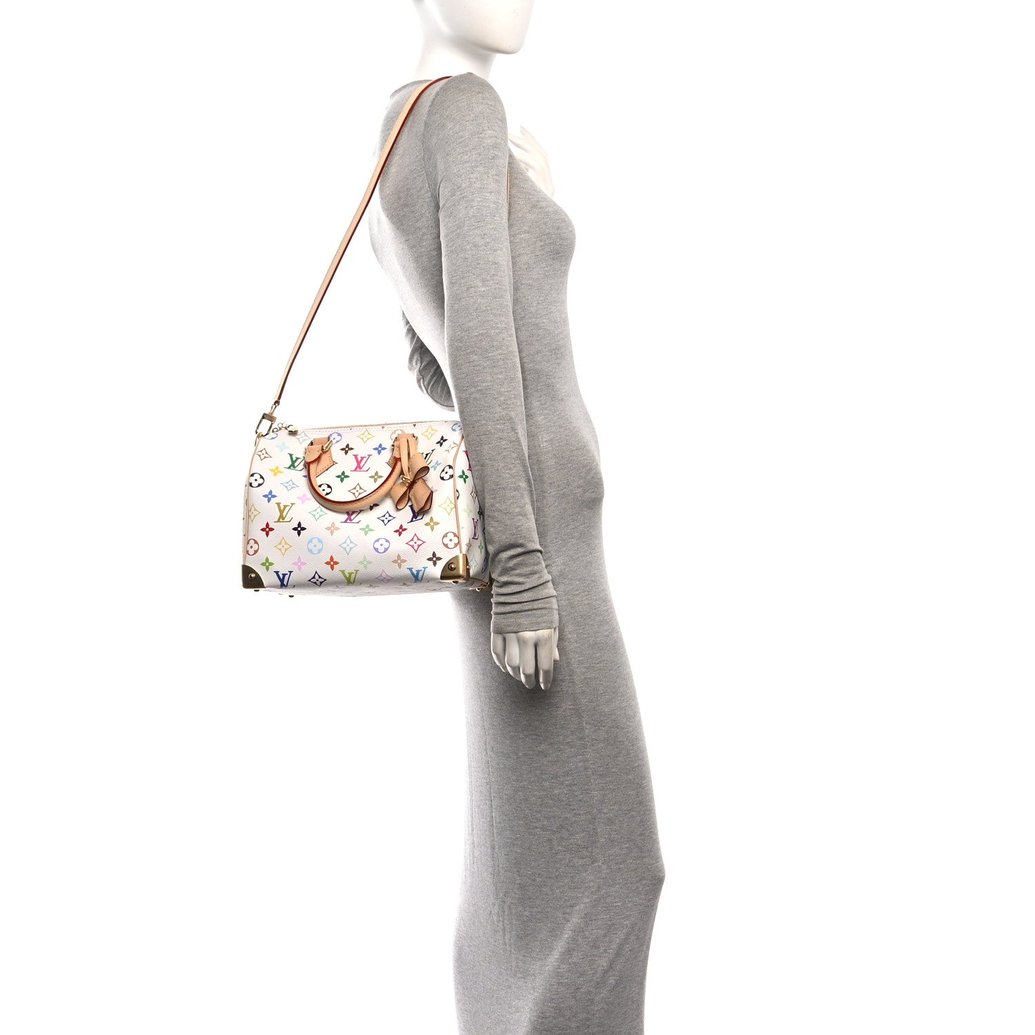 LV X TM Monogram Multicolor Speedy Bandouliere 25 White — view 2