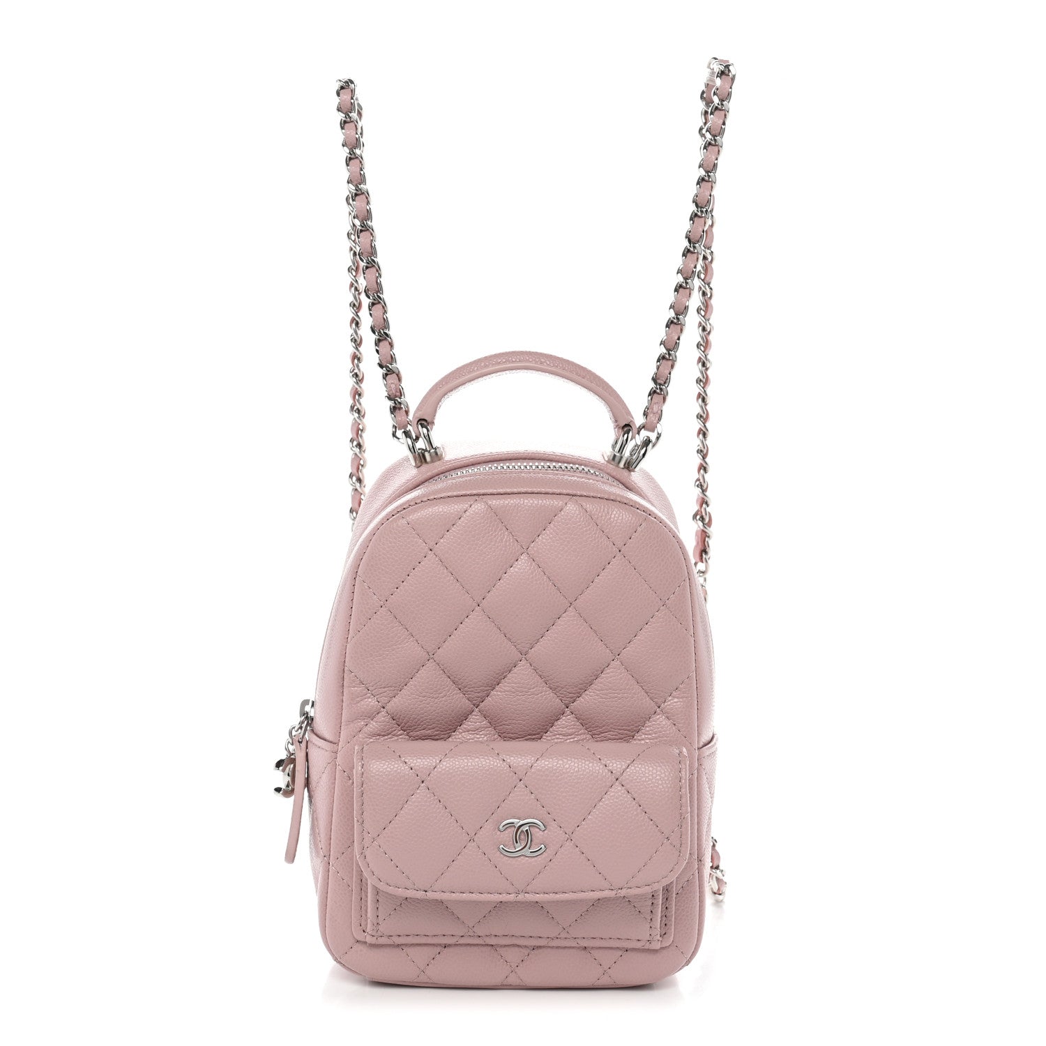 Caviar Quilted CC Mini Classic Backpack Pink