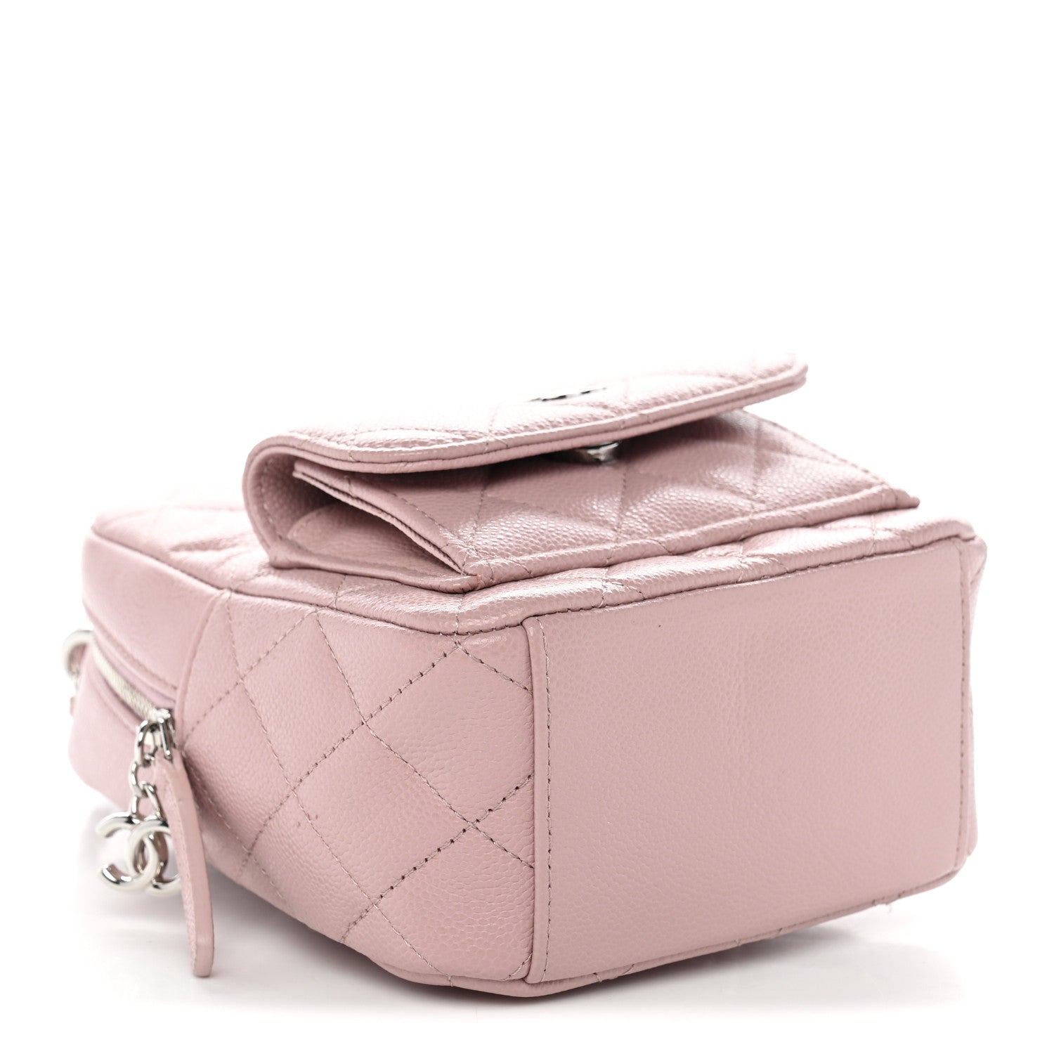 Caviar Quilted CC Mini Classic Backpack Pink — view 4