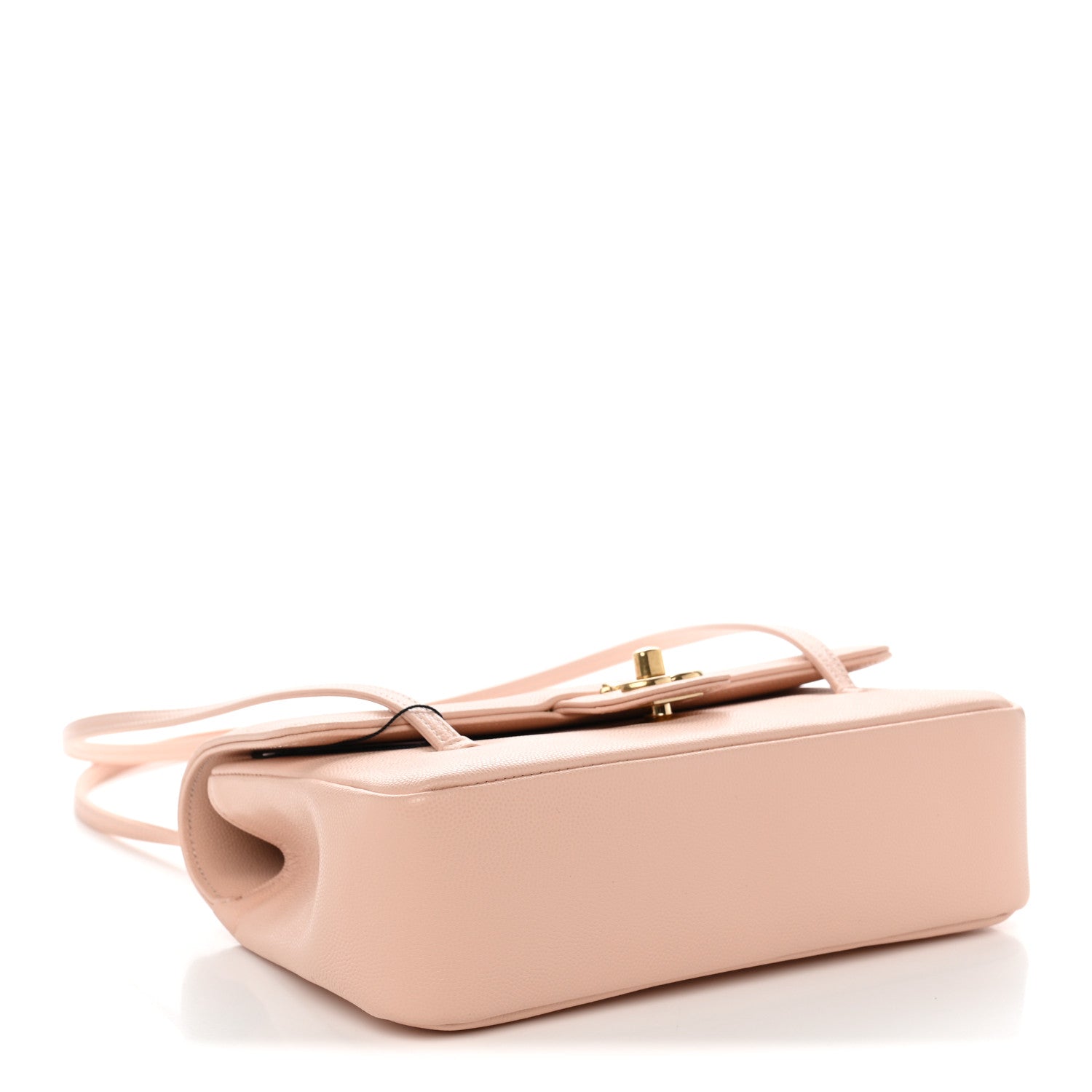 Shiny Caviar Preppy Coco Small Flap Light Pink — view 4