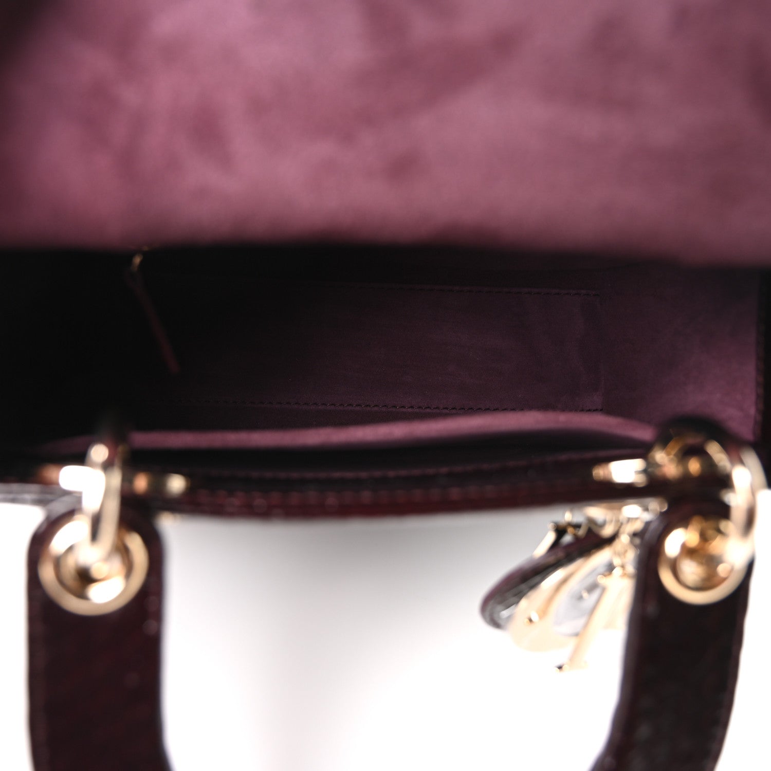 Snakeskin Small Lady Dior Deep Amaranth — view 5