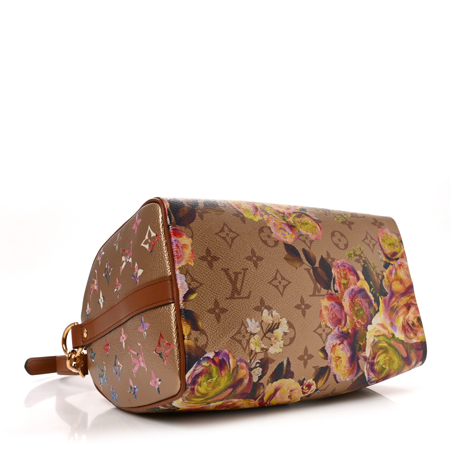 Metallic Monogram LV Garden Speedy Bandouliere 25 Gold — view 4