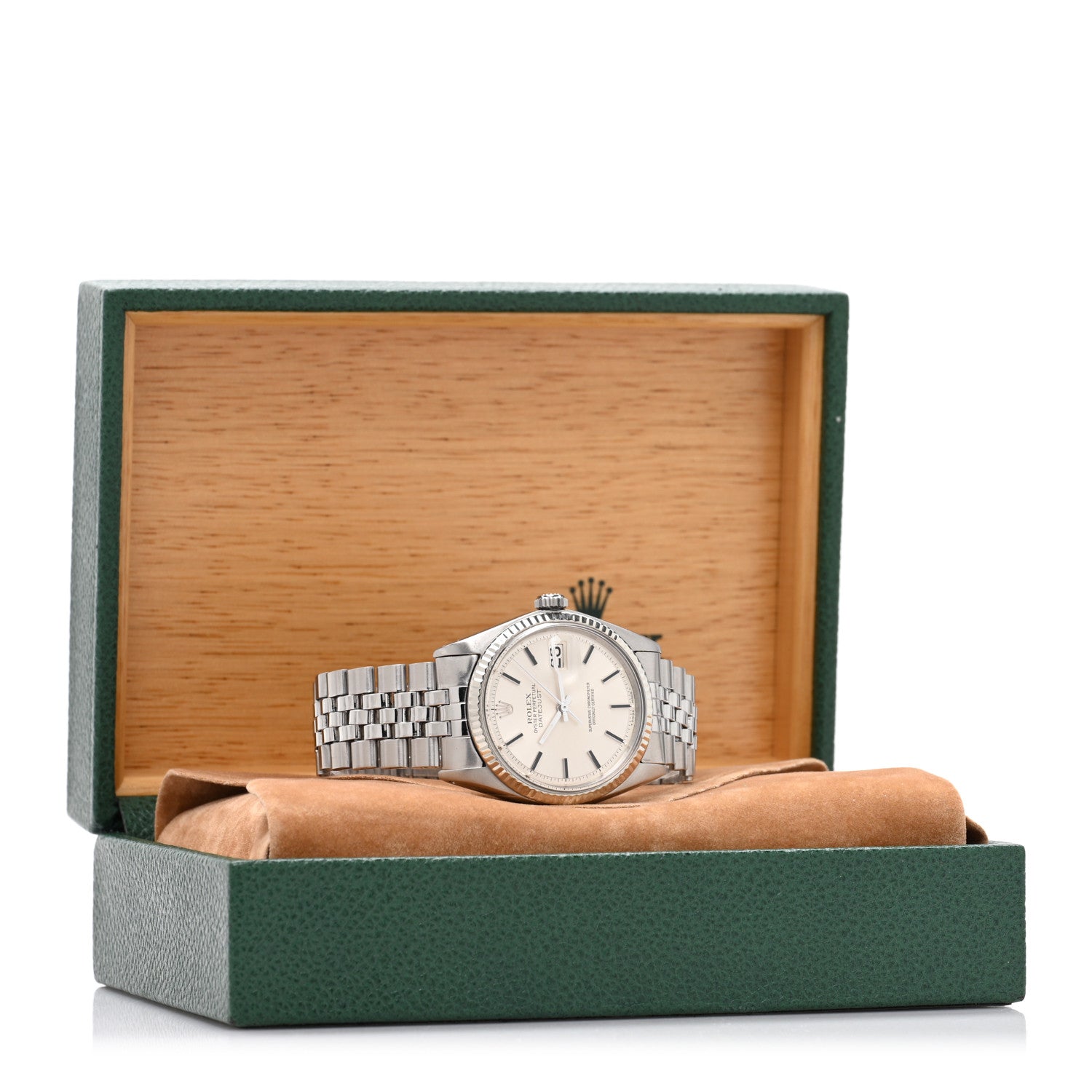 Stainless Steel 18K White Gold 36mm Oyster Perpetual Datejust Watch Silver 1601 — view 5