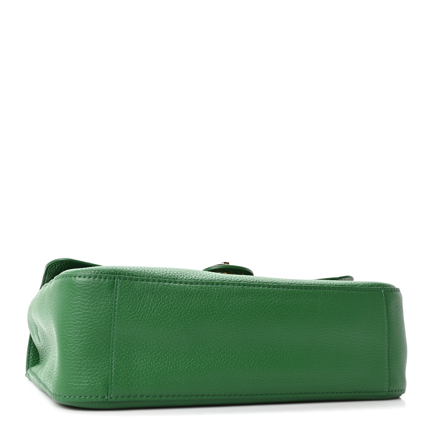 Grained Calfskin Small Souplissimo Maxi Flap Green — view 4