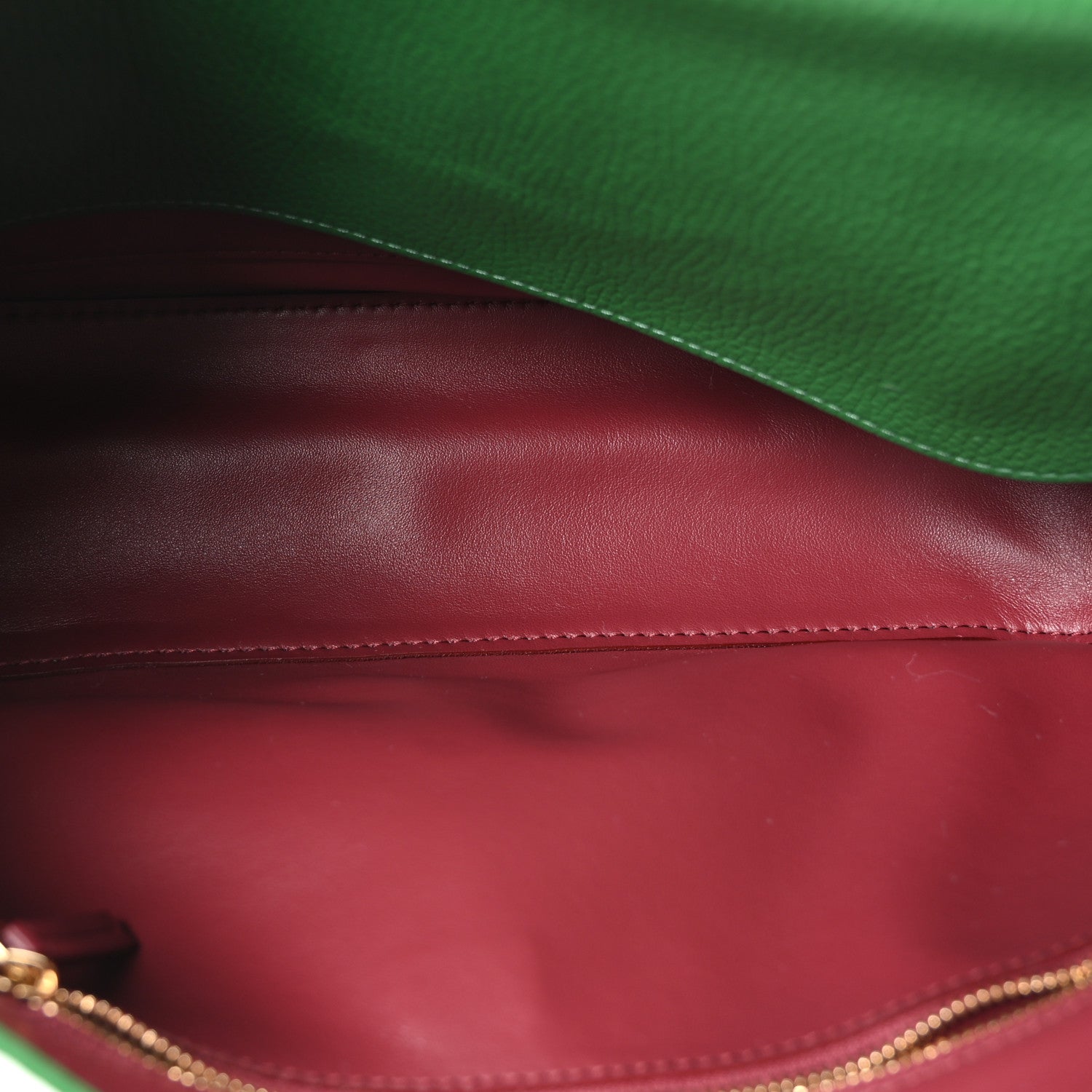 Grained Calfskin Small Souplissimo Maxi Flap Green — view 5