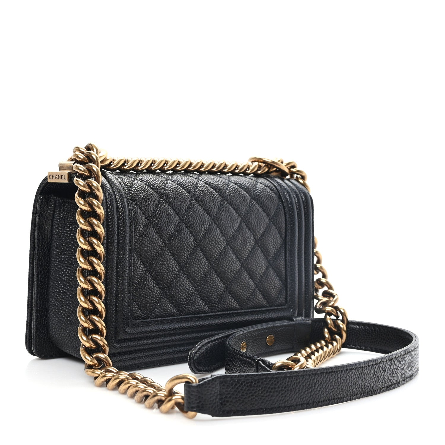 Caviar Quilted Small Boy Flap Black — view 3