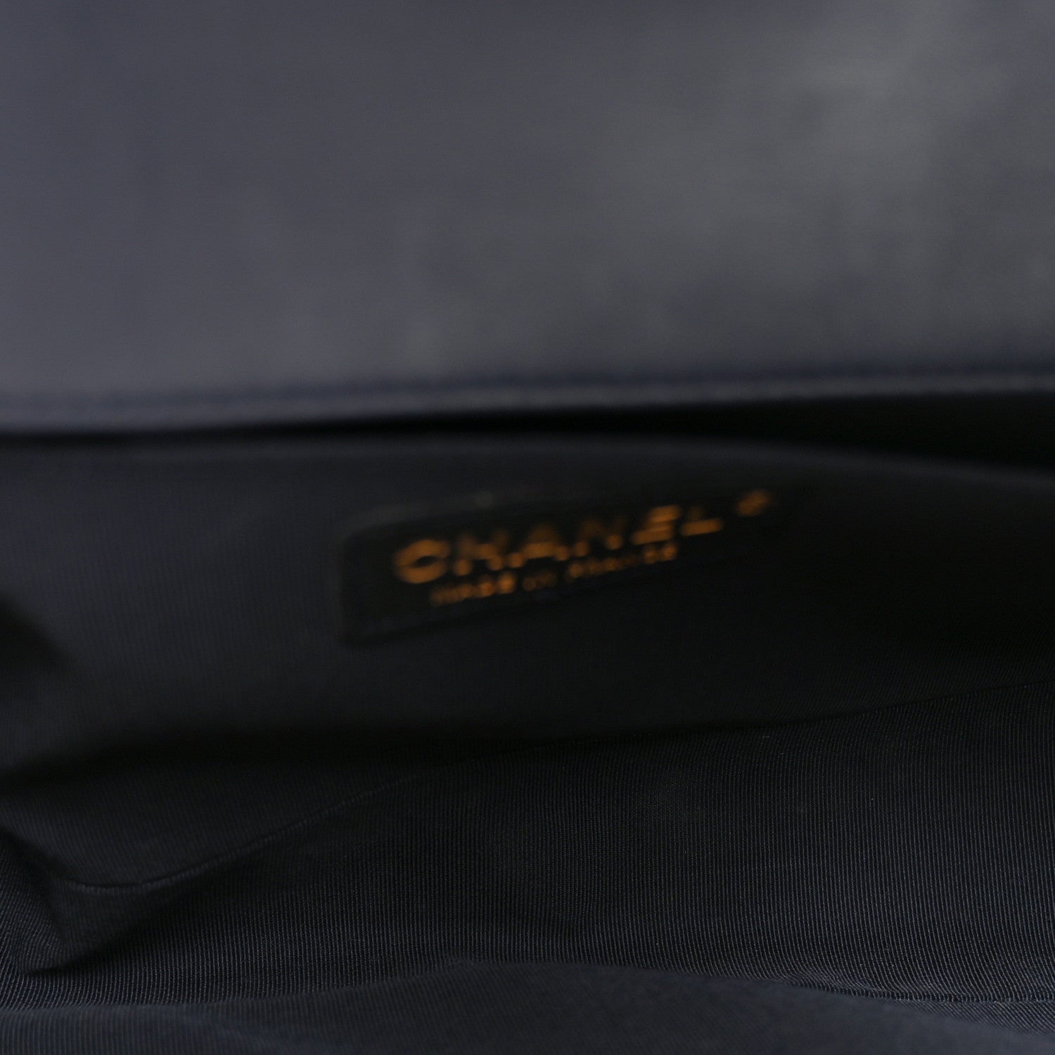 Lambskin Braided Woven Medium Boy Flap Navy — view 5