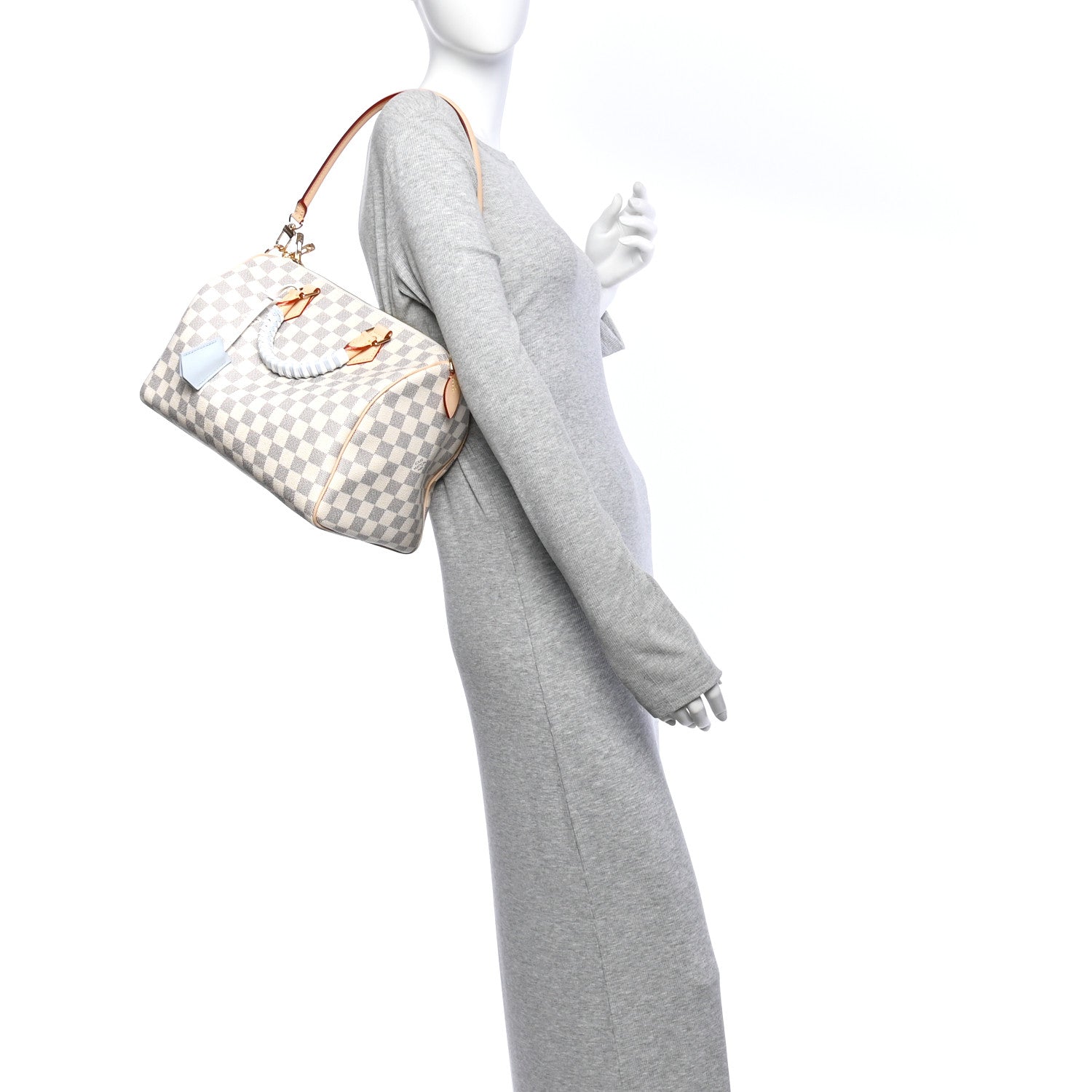 Damier Azur Braided Speedy Soft 30 Bleu Olympe — view 2