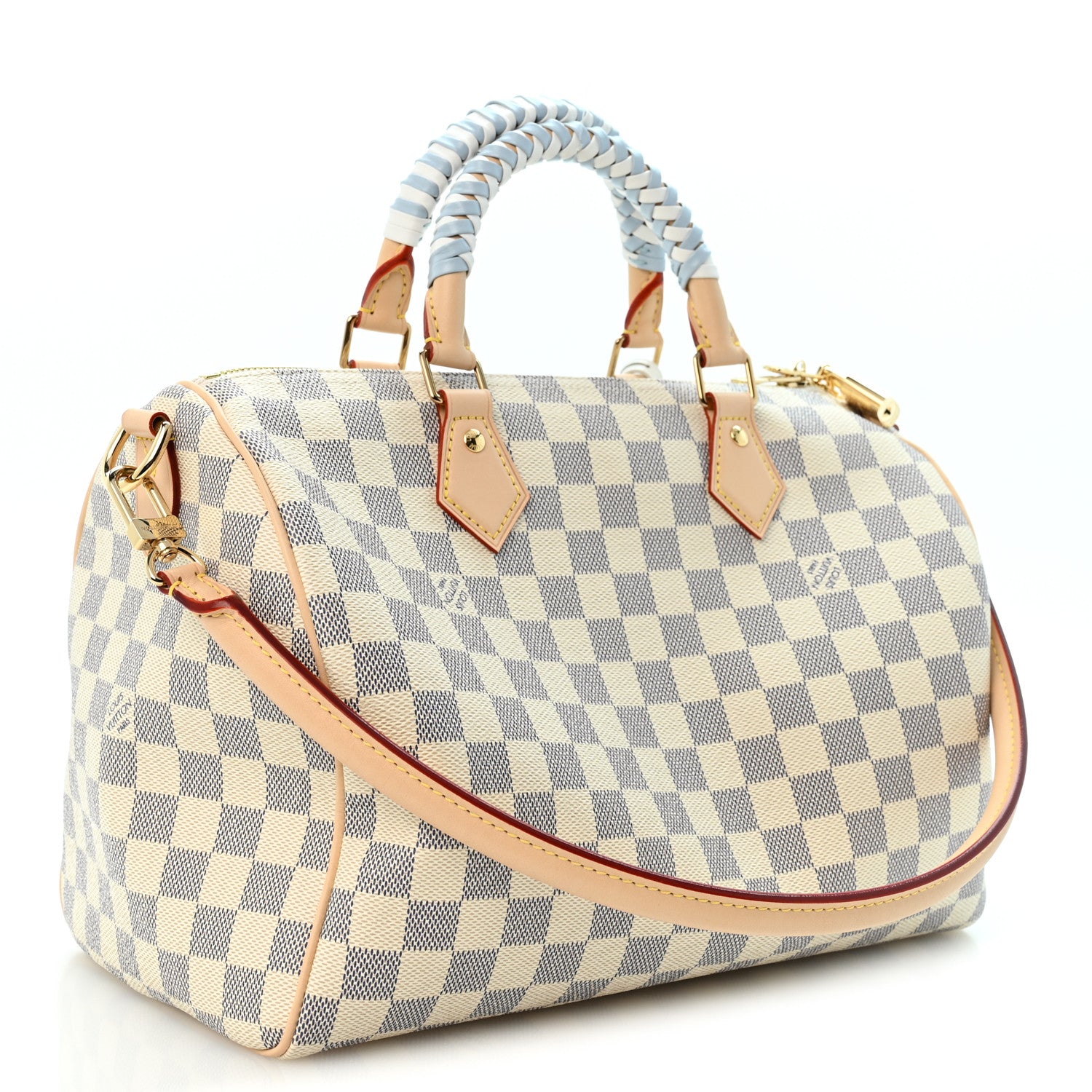 Damier Azur Braided Speedy Soft 30 Bleu Olympe — view 3