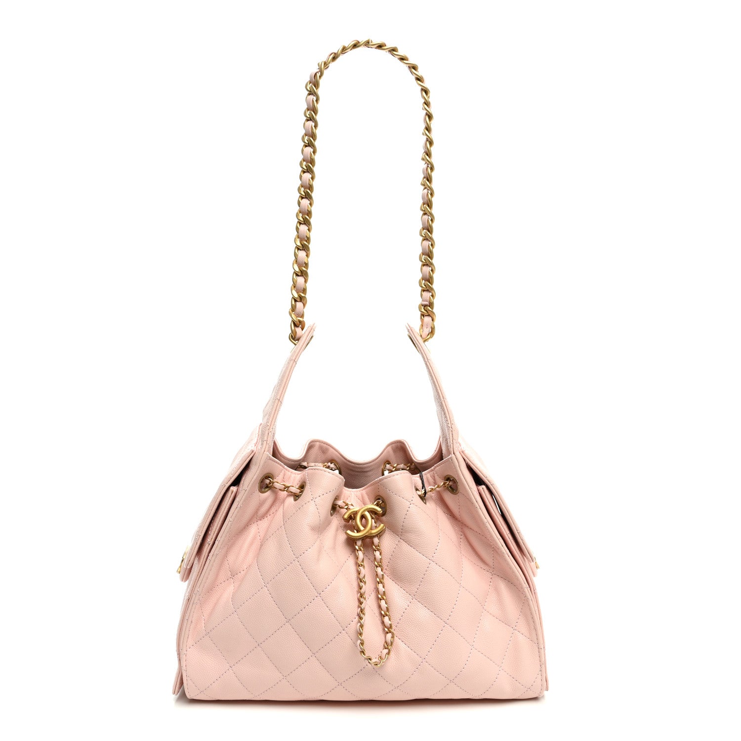 Caviar Quilted Small Chanel 25 Handbag Light Pink