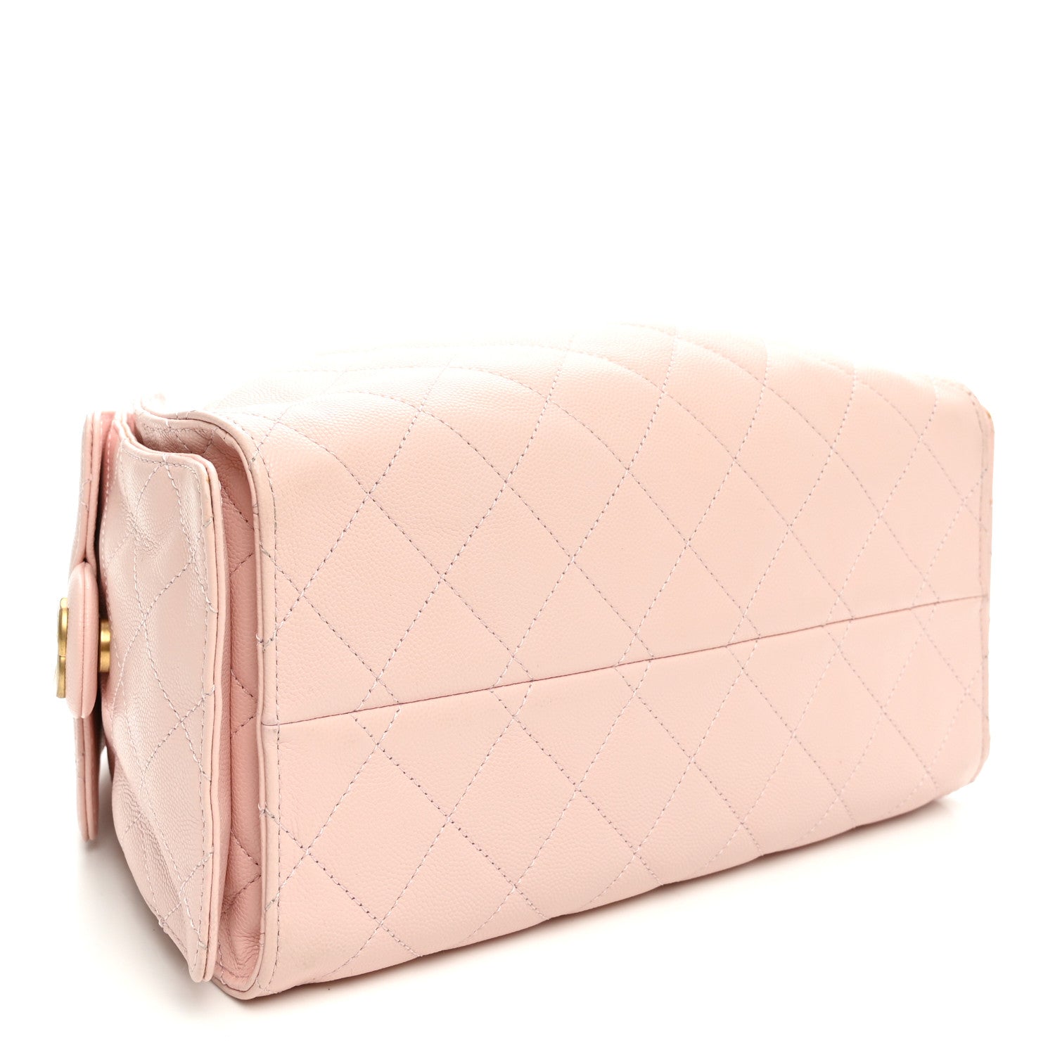 Caviar Quilted Small Chanel 25 Handbag Light Pink — view 4