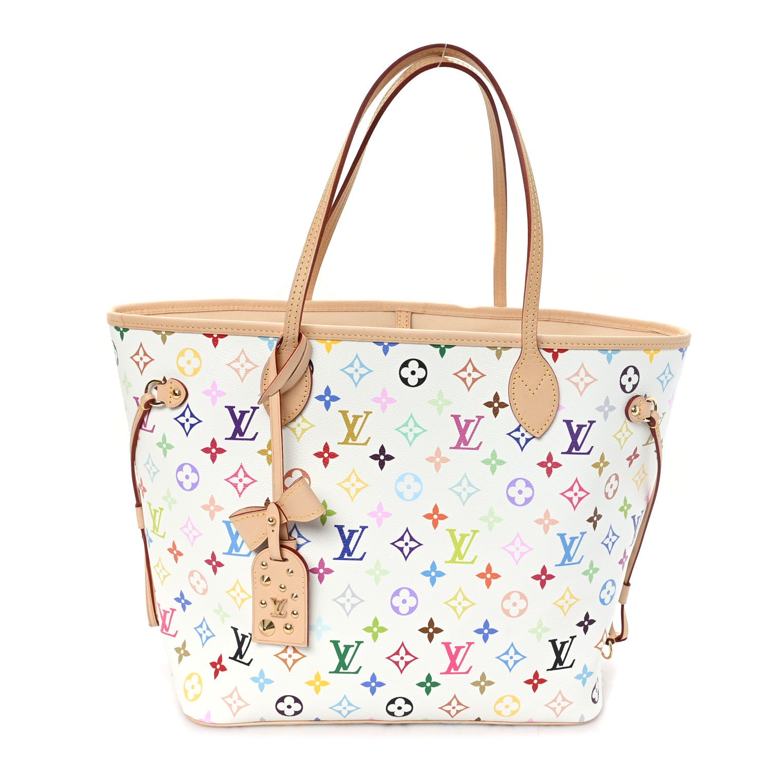 LV X TM Monogram Multicolor Neverfull MM White