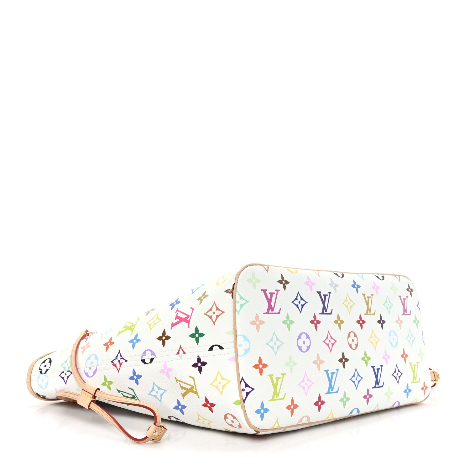 LV X TM Monogram Multicolor Neverfull MM White — view 5