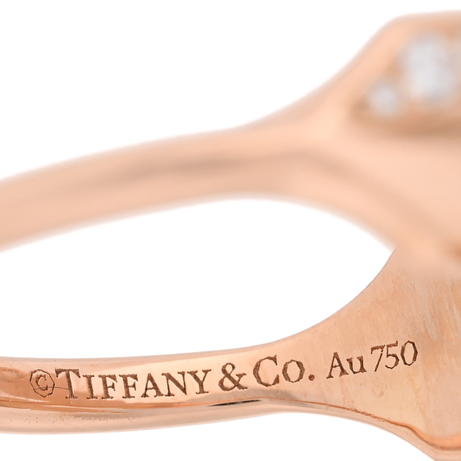 18K Rose Gold Diamond Victoria Vine Bypass Ring 52 6 — view 4