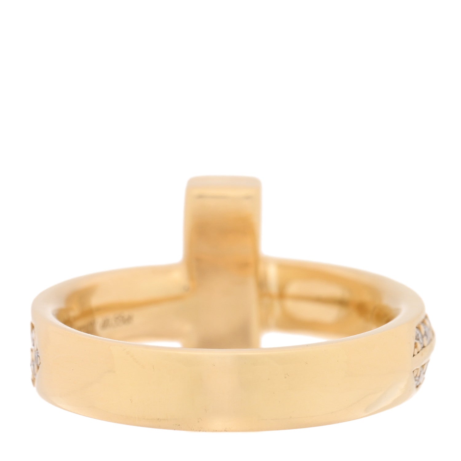 18K Yellow Gold Diamond T T1 Wide Ring 52 6 — view 3