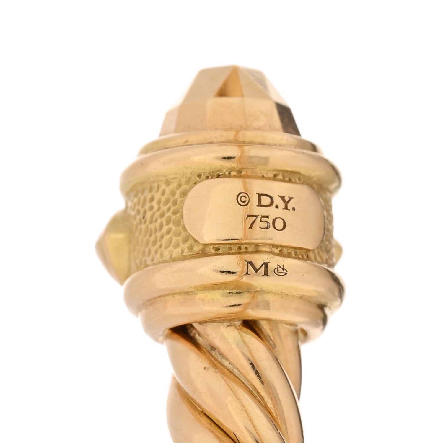 18K Yellow Gold 5mm Cable Renaissance Bracelet — view 3