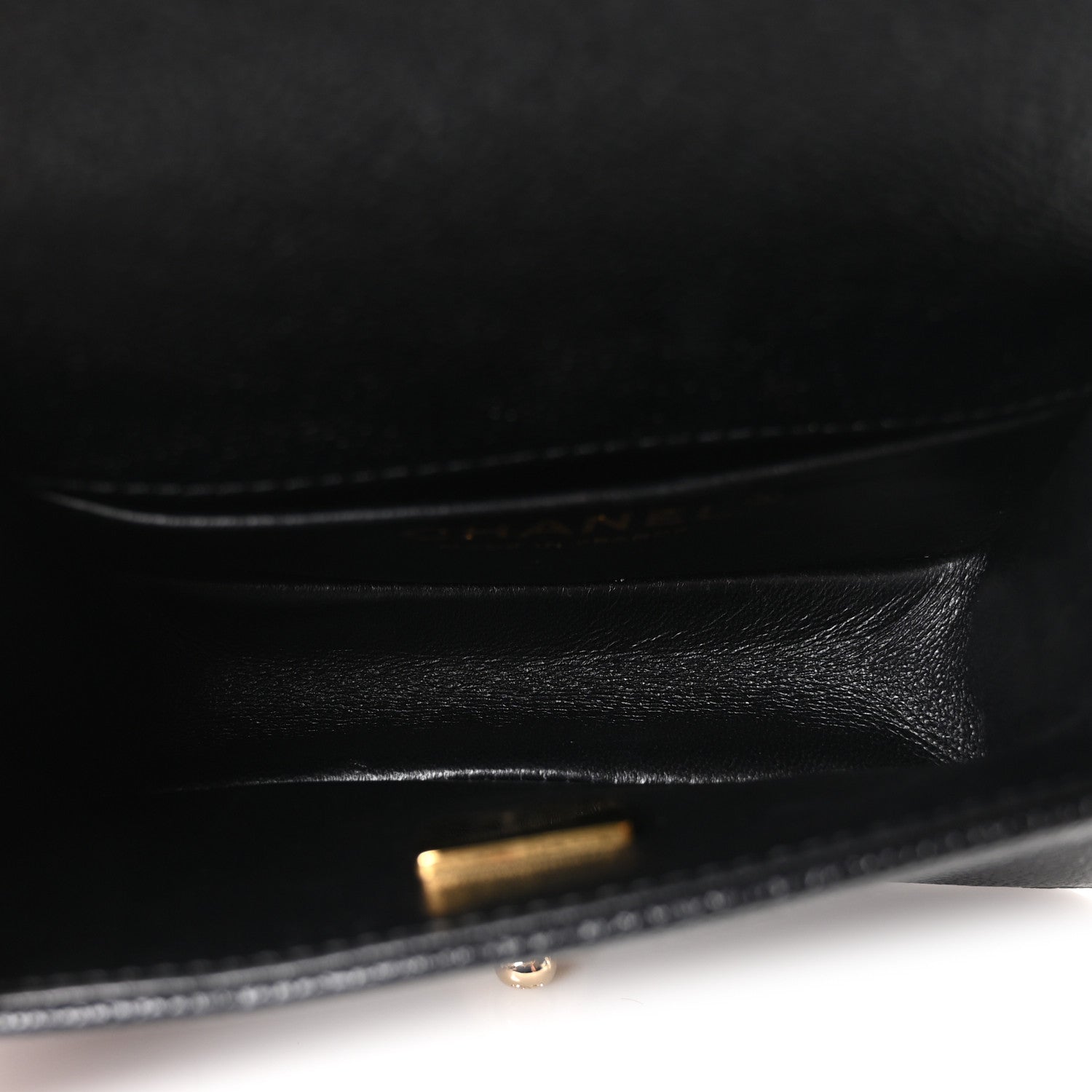 Caviar Chevron Quilted Mini Boy Flap Black — view 5