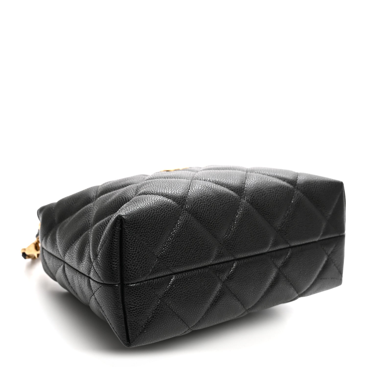 Caviar Quilted Chanel Way Clutch With Chain Black — view 4